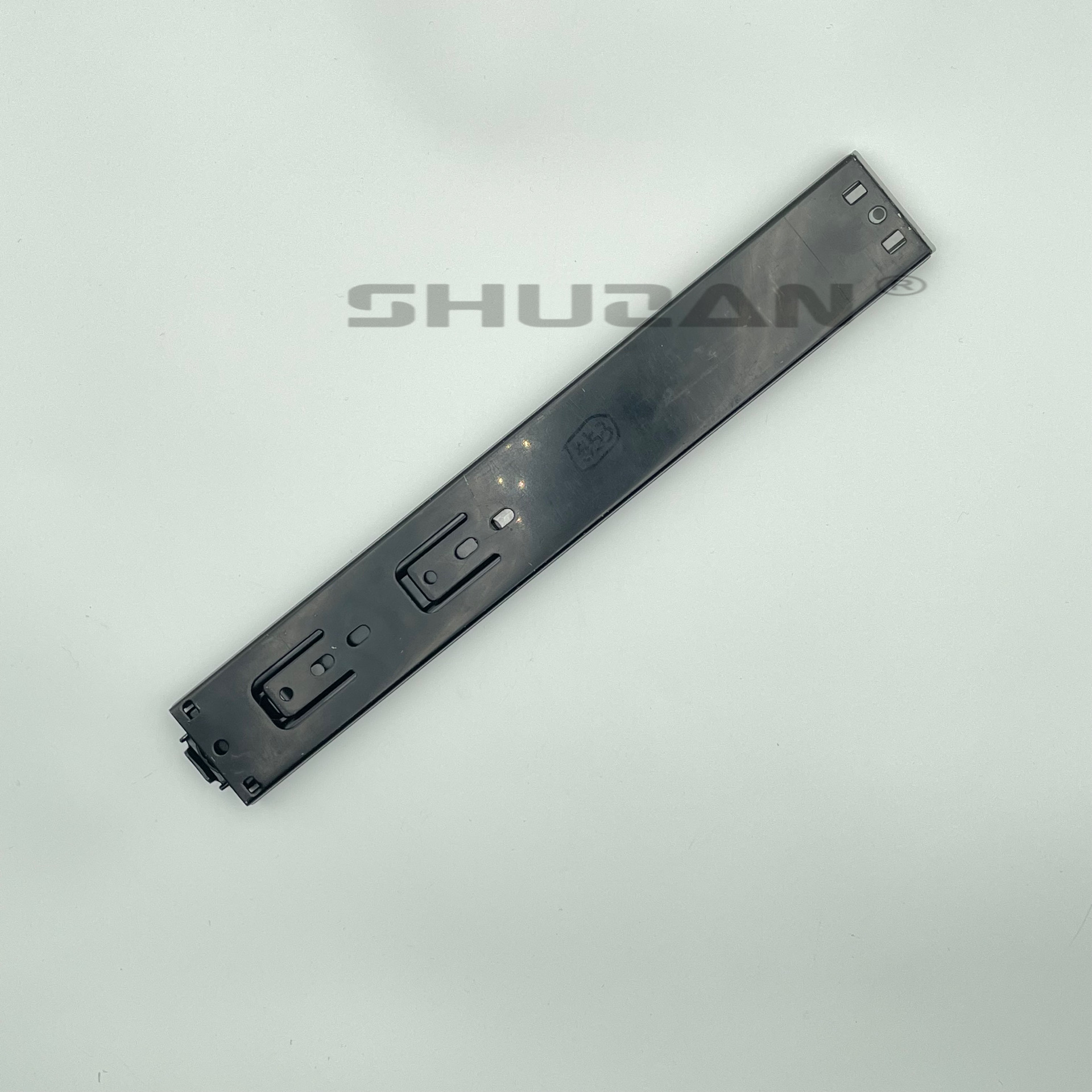 Shuzan XX brand three-section telescopic buffer damping drawer track slide rail, simple furniture accessory drawer cabinet slide rail Specification image