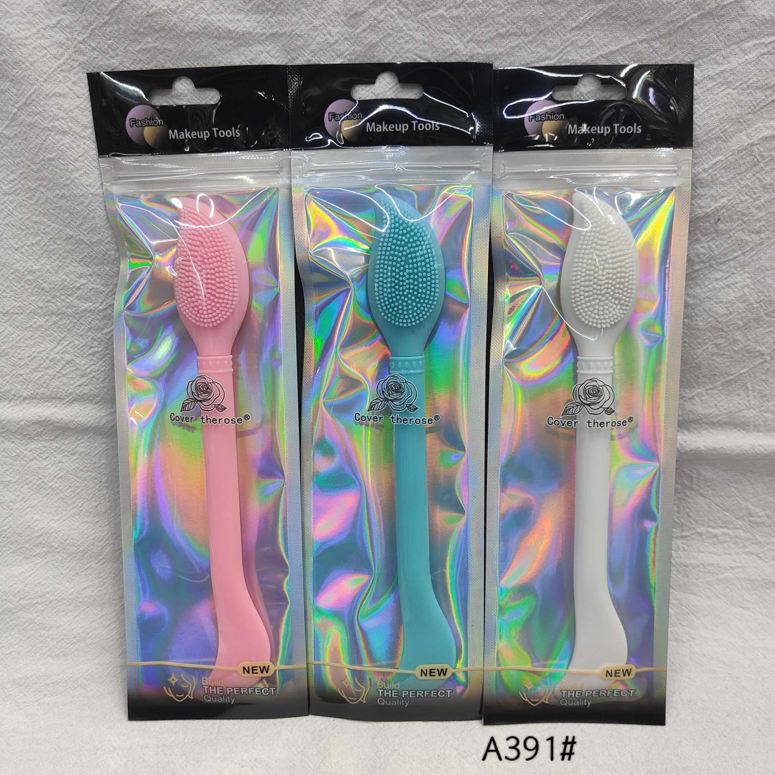 玫瑰A391#硅胶洗脸刷面膜刷26414仙得丽化妆工具详情图1