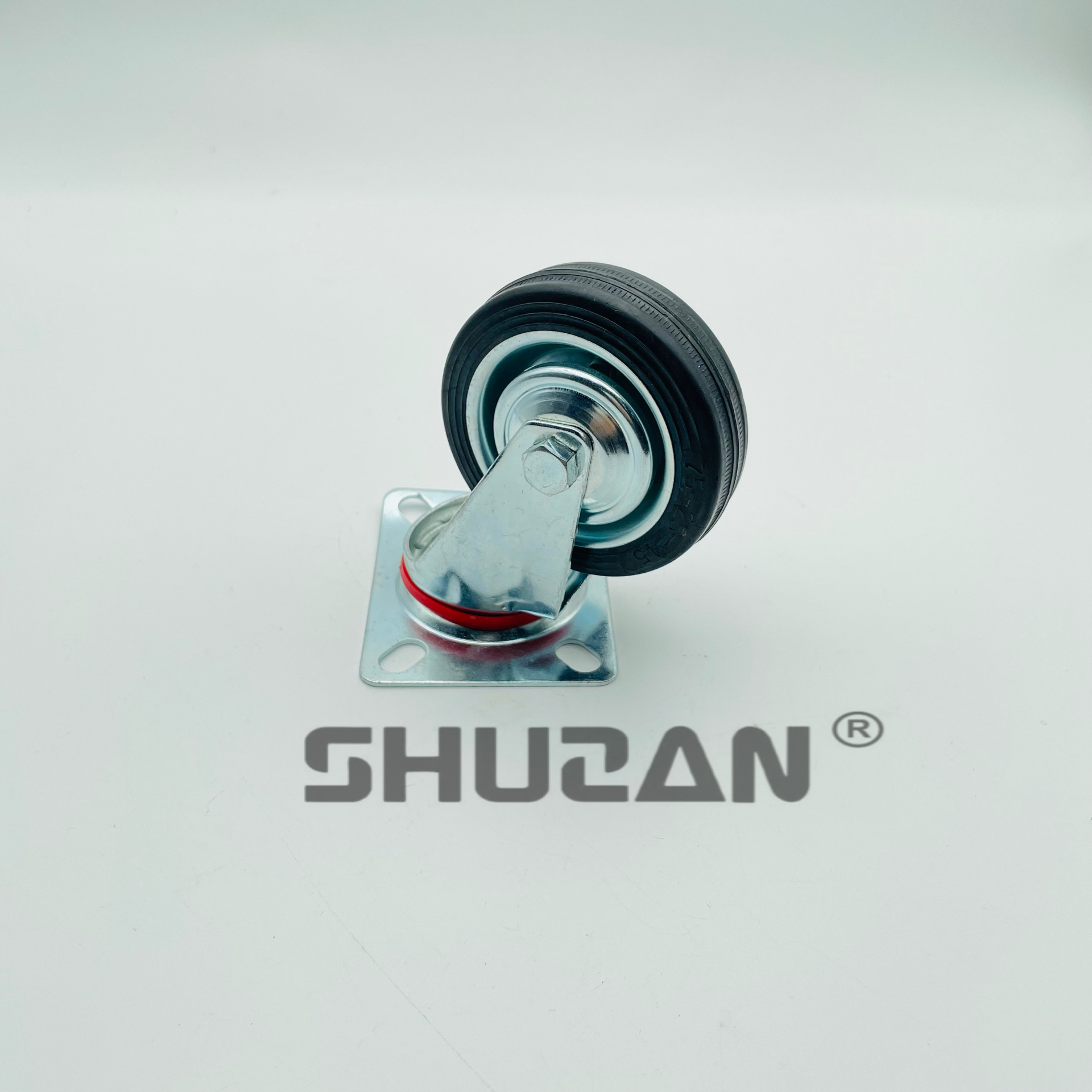 Shuzan XX brand high-quality silent and wear-resistant tire storage rack, tool cart, universal rubber swivel wheels, furniture hardware accessories, tool cart tires Application Scenario