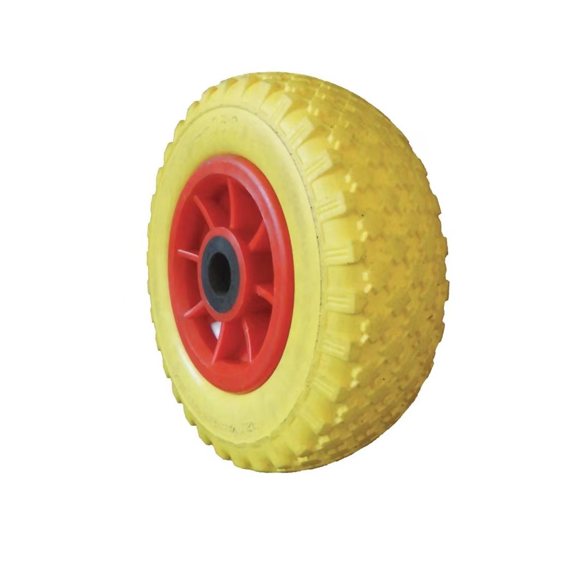 10寸实心轮/350-4/聚氨酯发泡轮白底实物图