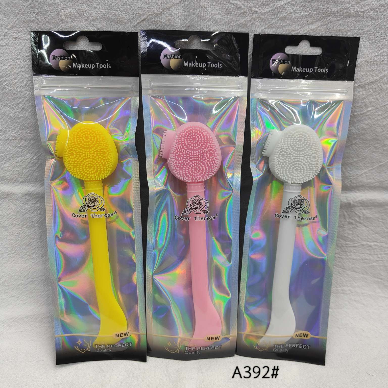 玫瑰A392#硅胶洗脸刷面膜刷26414仙得丽化妆工具详情图1
