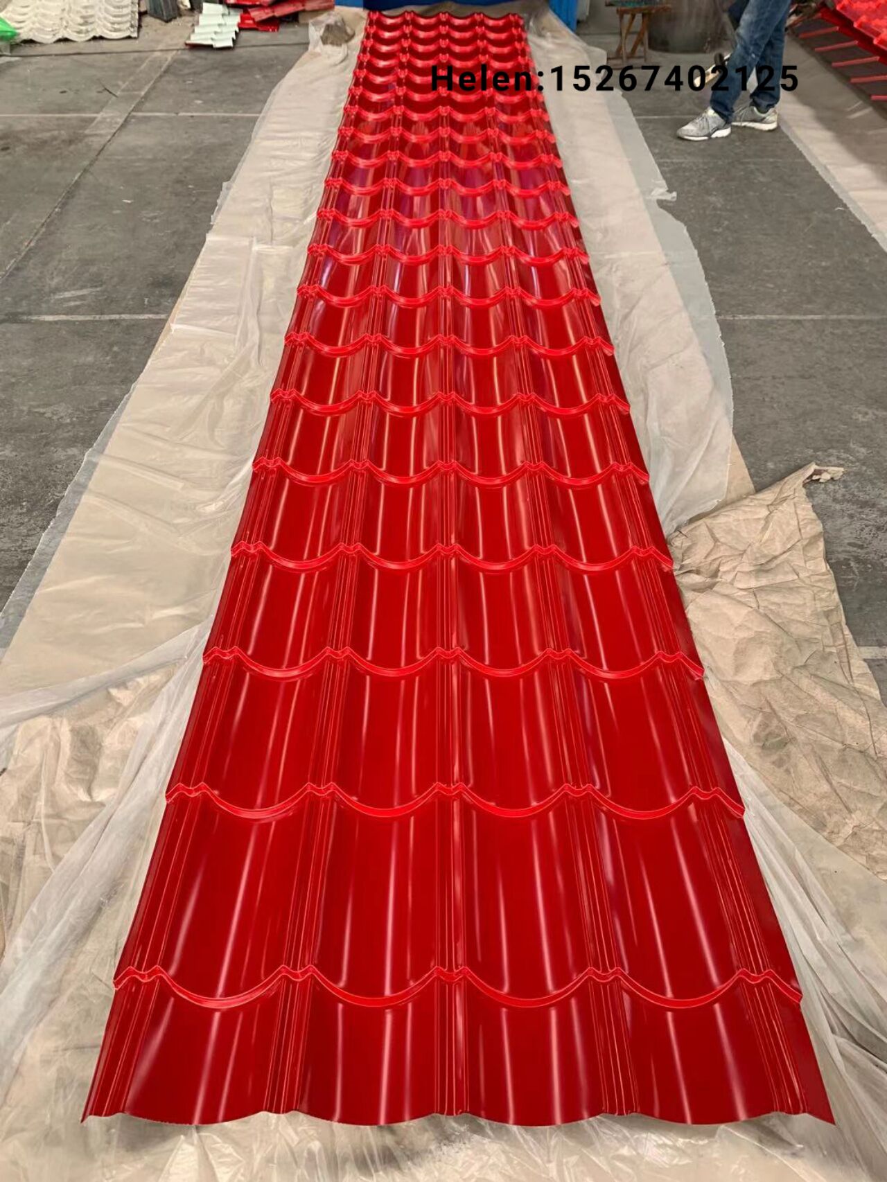 Factory direct sales of T-shaped color steel tiles, glazed tiles, galvanized tiles, colored stone tiles, transparent tiles, color steel tiles, wavy tiles, trapezoidal tiles, corrugated plates, roof tiles, and iron sheet tiles Specification image