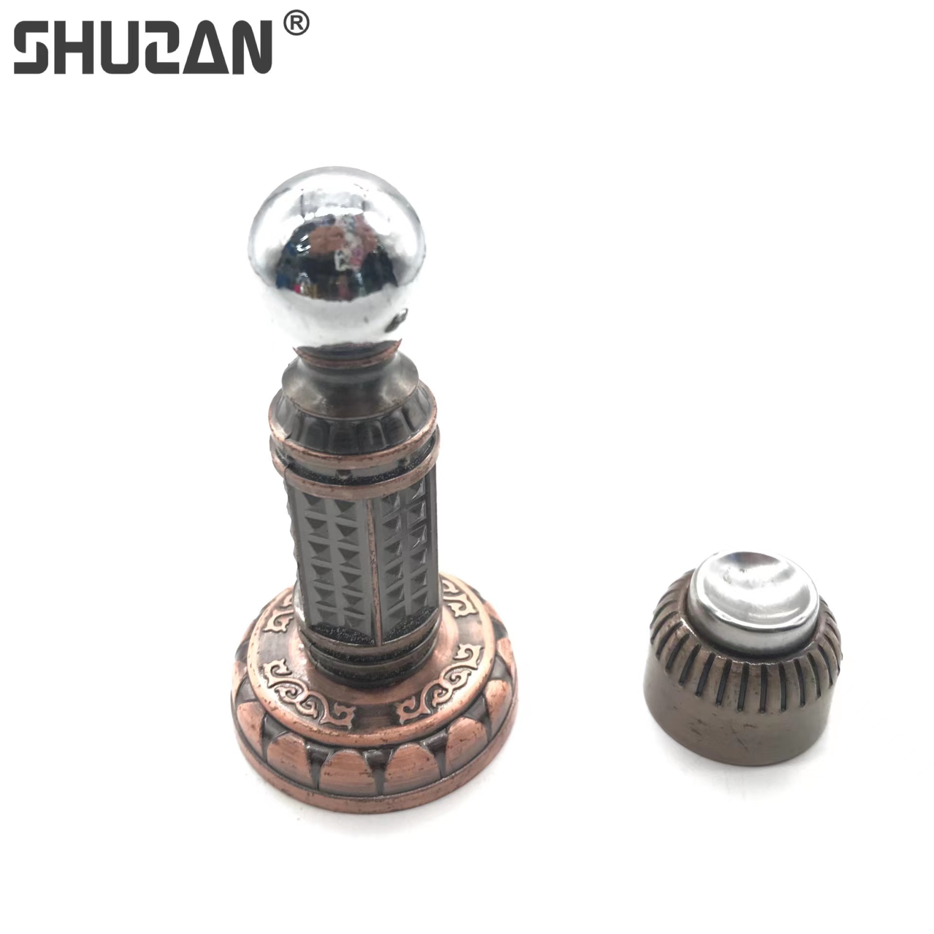 Shuzan XX brand vintage bedroom door handles, door stops, floor collision prevention, anti-soil hanging door stops, and hardware accessories are sold directly by the manufacturer