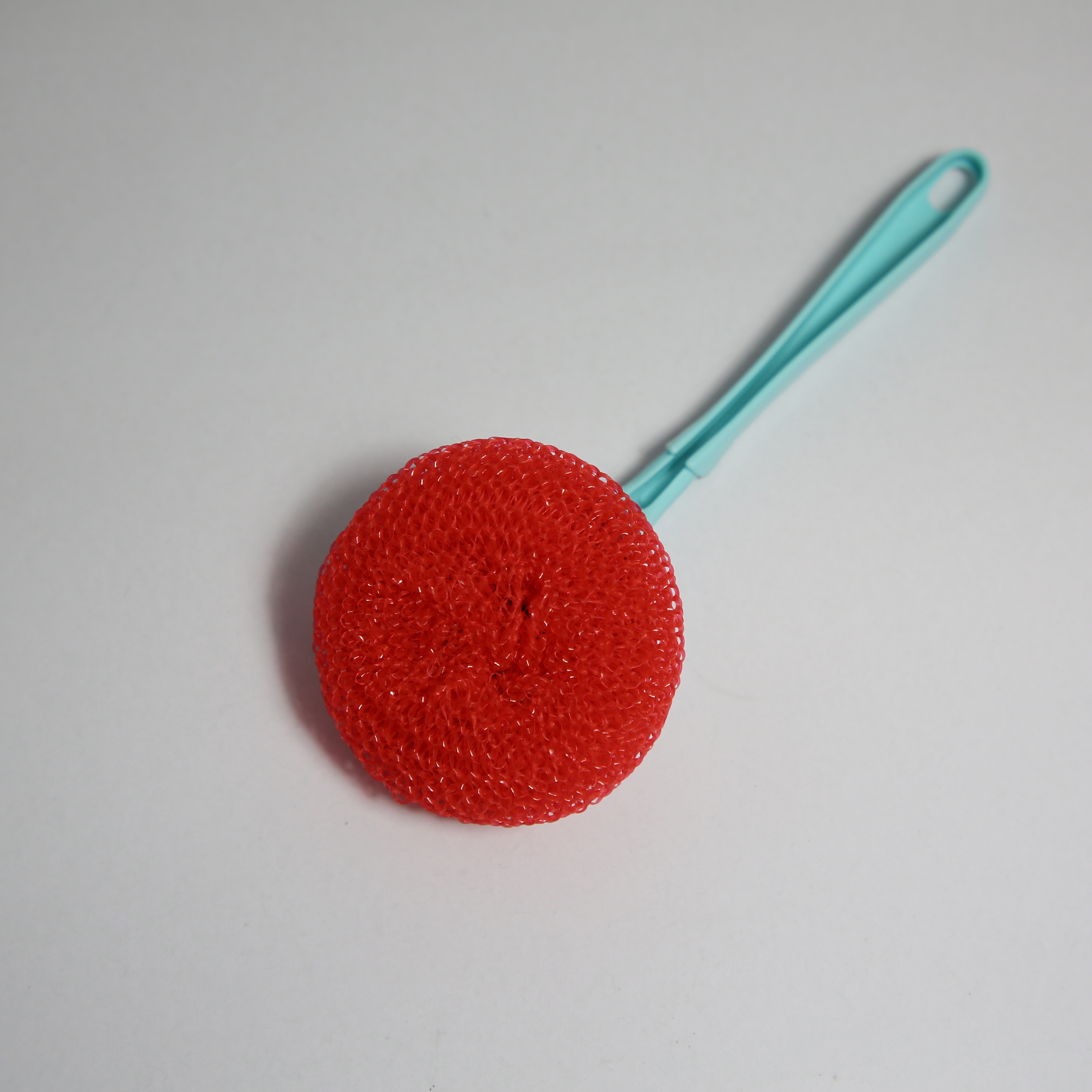 洗碗刷/手柄清洁球/带手柄塑料球白底实物图