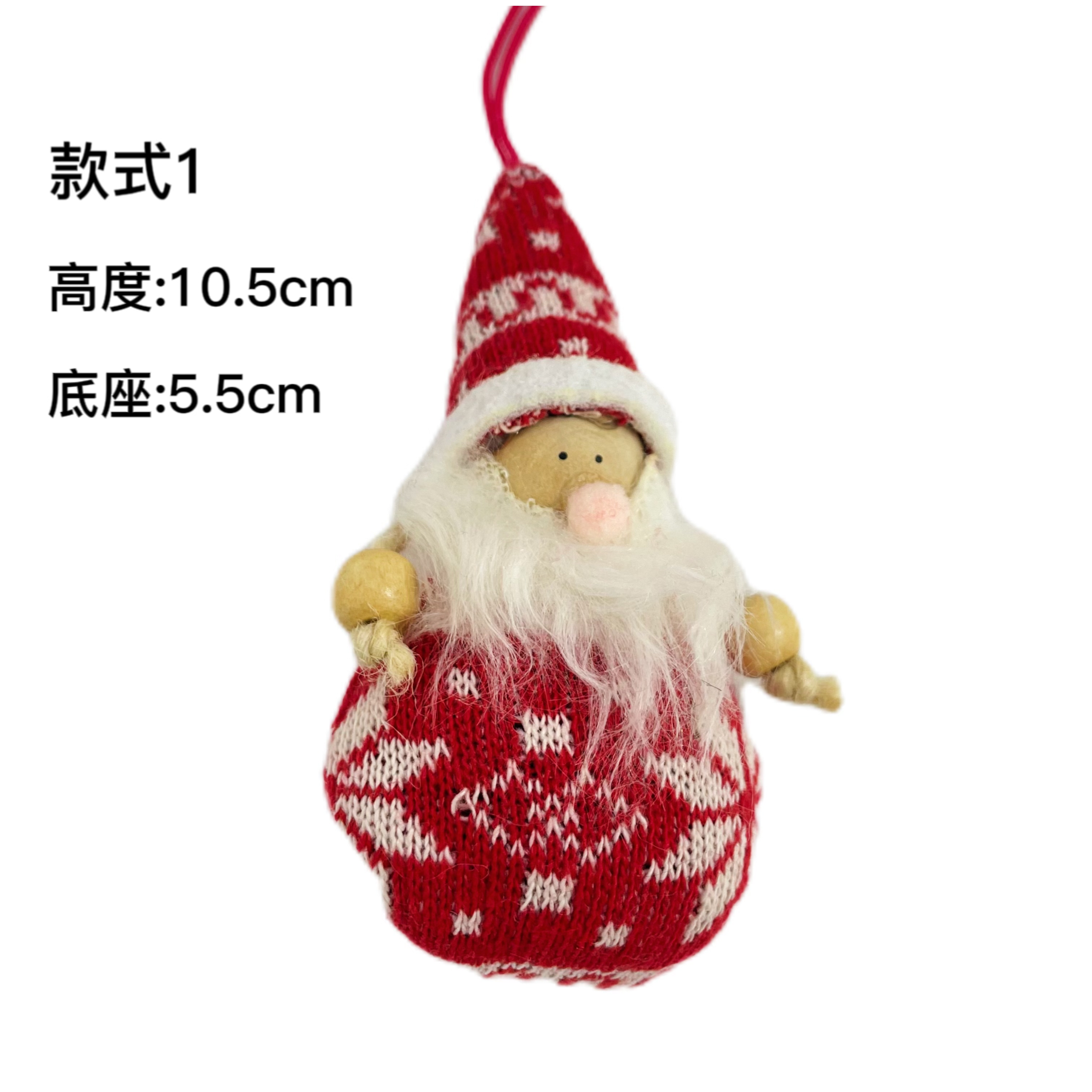 New Christmas fabric pendants for the elderly, DIY Christmas tree scene decoration and arrangement, red creative, best-selling in Europe details Picture