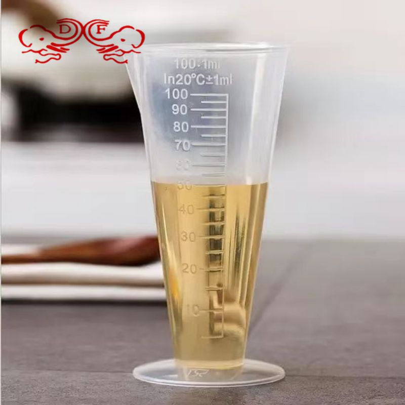 DF99392 double-headed cup, ounce cup, graduated milk tea bar, plastic small measuring cup, cocktail tool, beaker, capacity container, graduated high-temperature resistant cup, DF Trading house details Picture