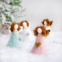 新款布艺天使摆件创意可爱圣诞装饰节日装扮用品场景布置树挂件