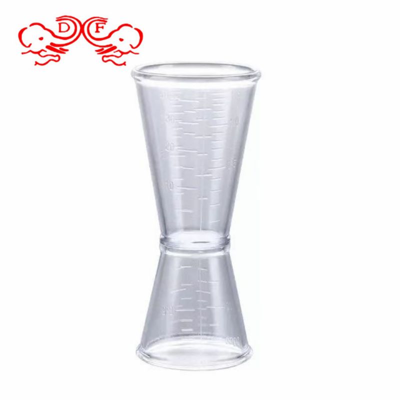 DF99392 double-headed cup, ounce cup, graduated milk tea bar, plastic small measuring cup, cocktail tool, beaker, capacity container, graduated high-temperature resistant cup, DF Trading house Item Picture