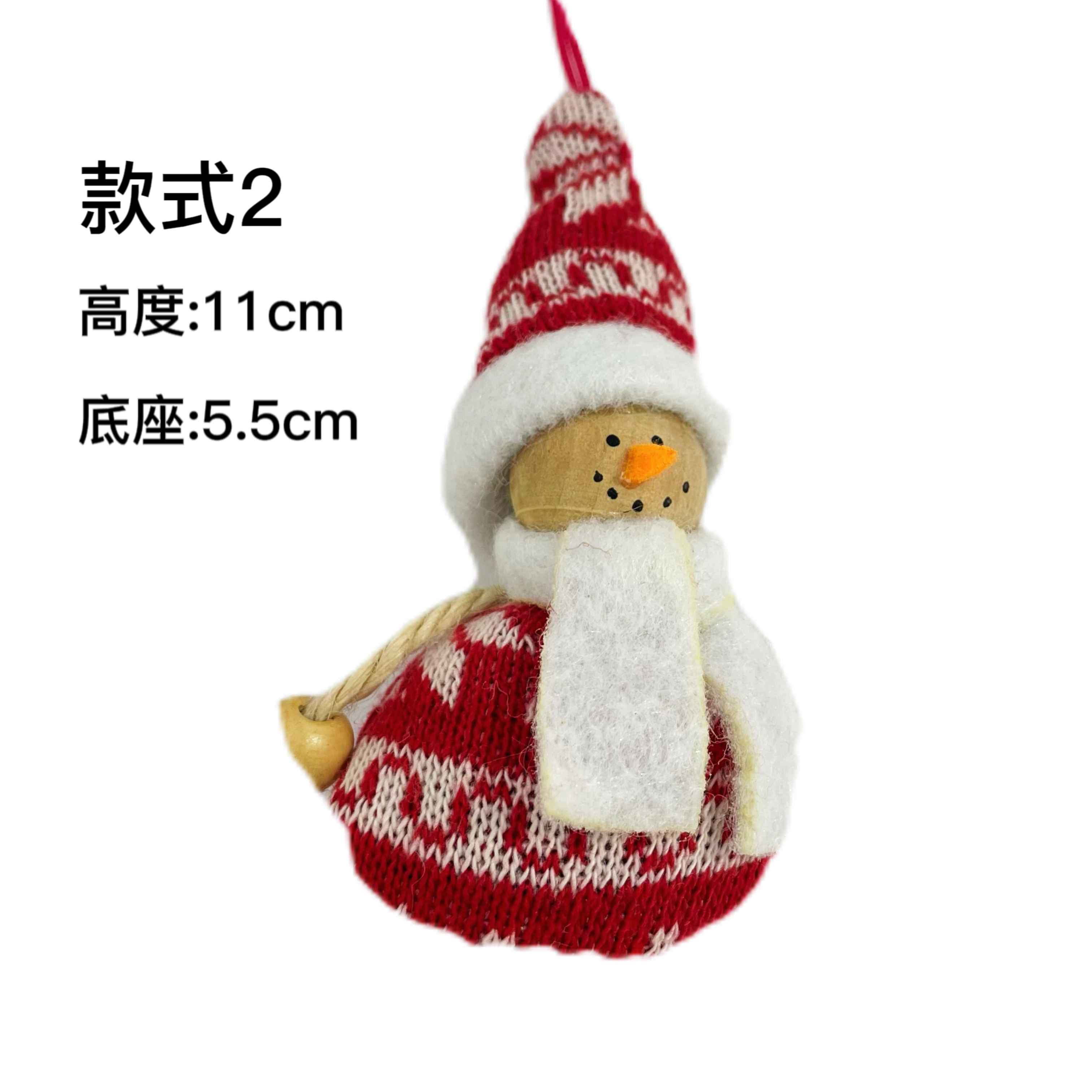 New Christmas fabric pendants for the elderly, DIY Christmas tree scene decoration and arrangement, red creative, best-selling in Europe Specification image