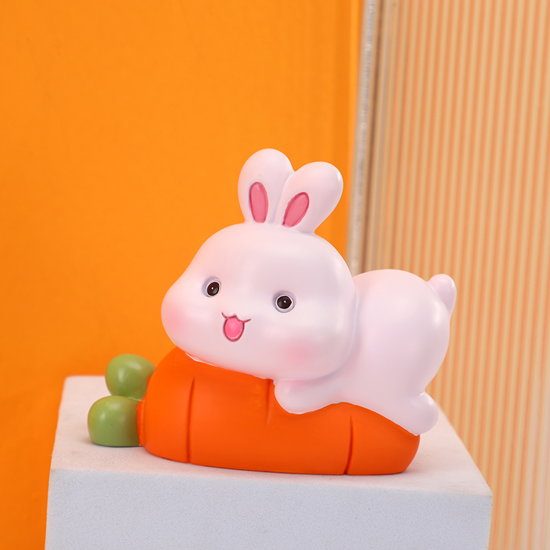 Adorable zanahoria conejito diorama objetos de decoración para el hogar objetos de escritorio Specification image