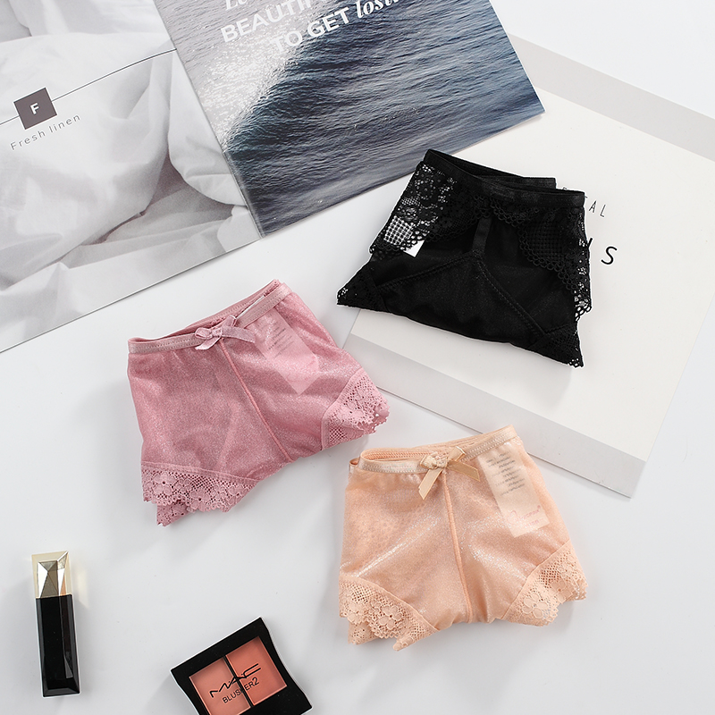 The Mystery of the Magic Box: European and American women's lace sexy and seductive low-waist underwear. The back is sexy with a small hip-opening design. Soft, comfortable, light and breathable lace women's underwear Specification image