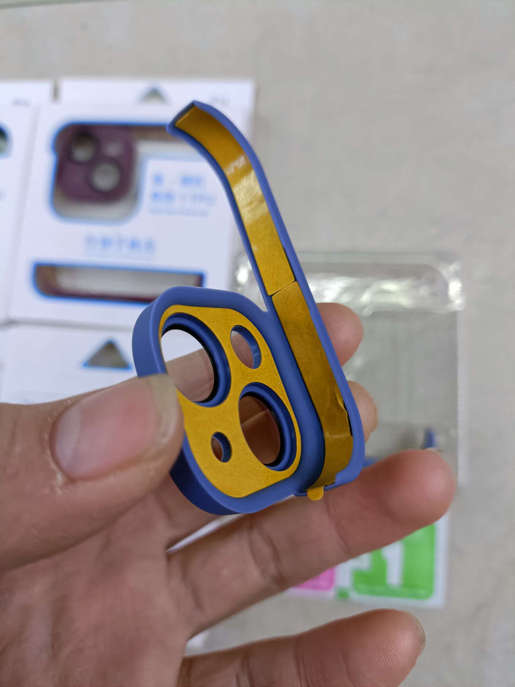 The tpu frame of the mobile phone lens film foot pad is truly borderless for Apple 12-14 series detail image 4