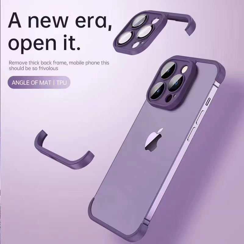 The tpu frame of the mobile phone lens film foot pad is truly borderless for Apple 12-14 series detail image 13
