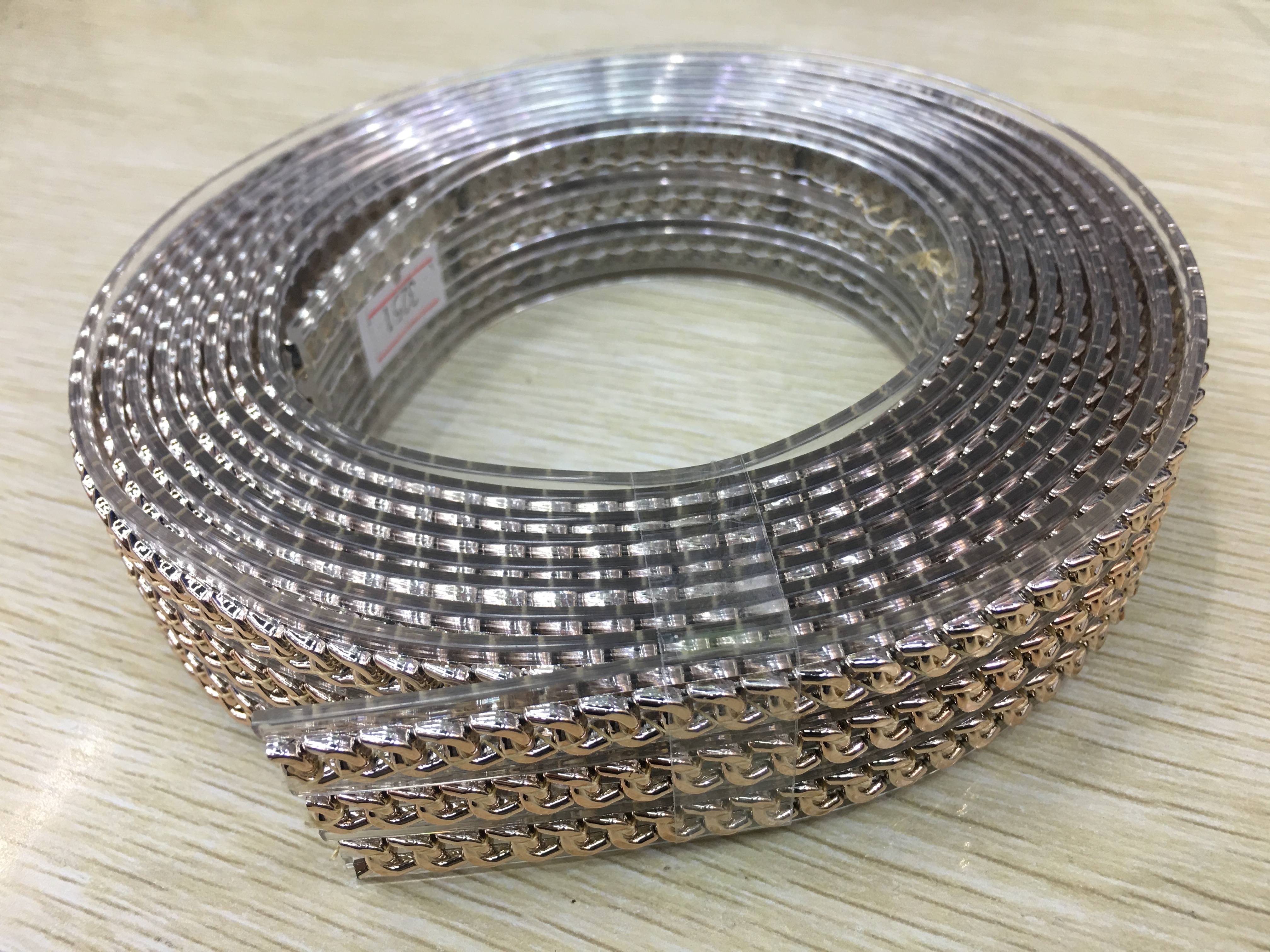 童鞋 女鞋 凉鞋用环保 耐磨PVC车缝三排链条生产厂家#哑光PVC条