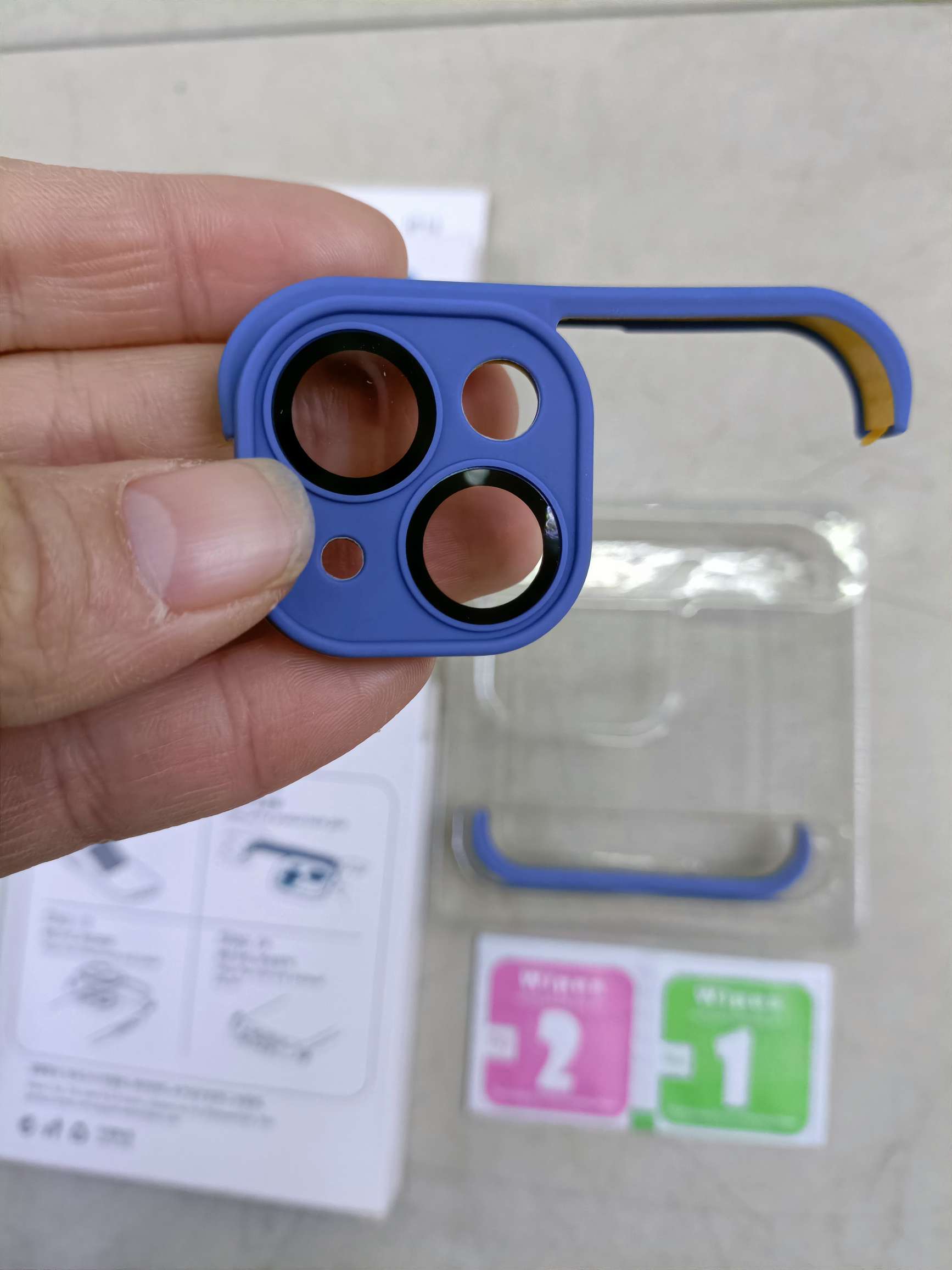 The tpu frame of the mobile phone lens film foot pad is truly borderless for Apple 12-14 series detail image 3