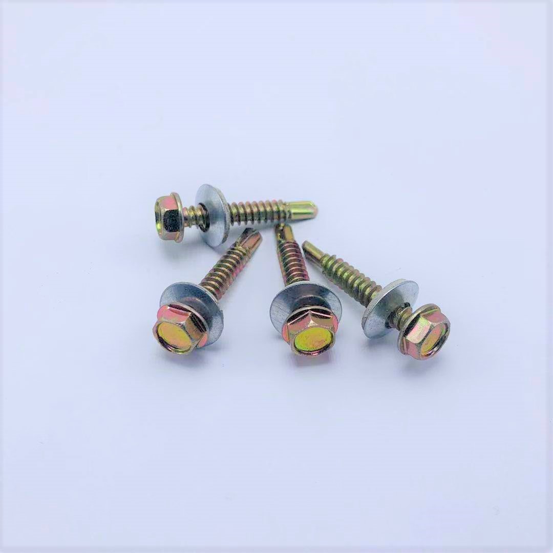 六角带垫钻/厂家直销/五金工具白底实物图