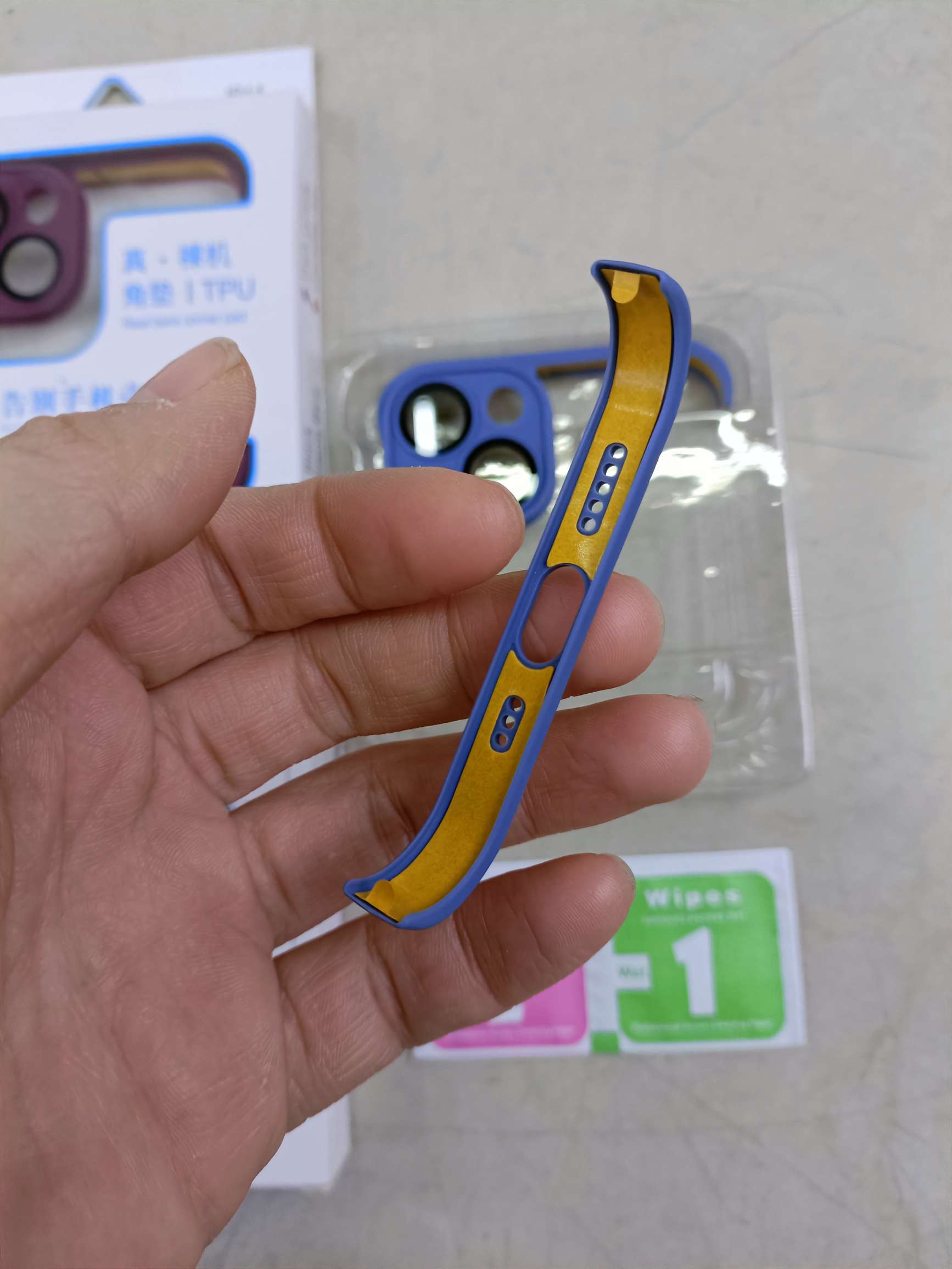 The tpu frame of the mobile phone lens film foot pad is truly borderless for Apple 12-14 series detail image 5