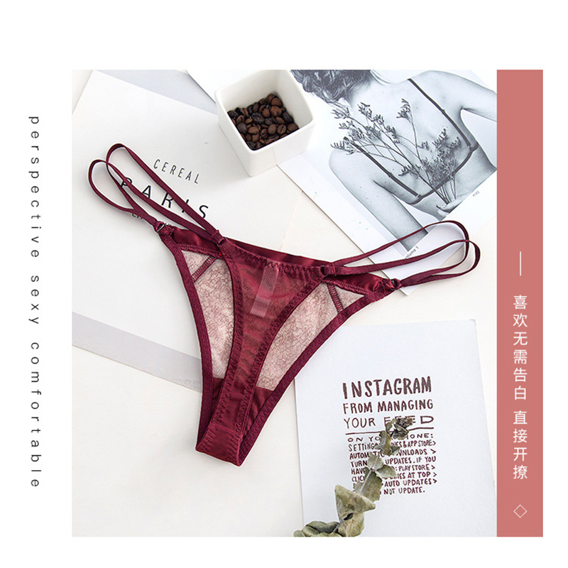 The Mystery of the Magic Box Classic low-waist belted women's Underwear with thin straps, seductive and sexy mesh women's underwear Application Scenario