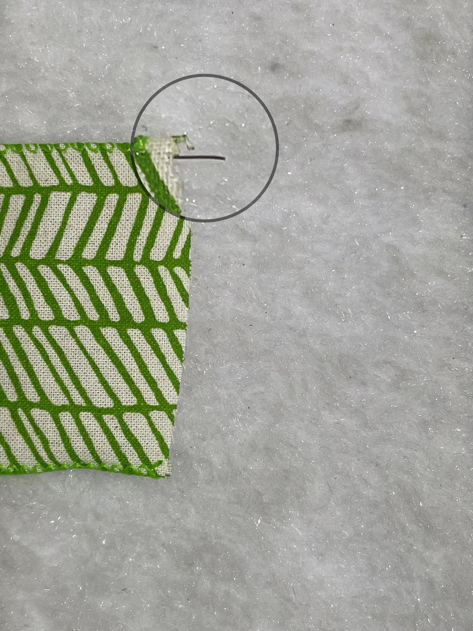 Item No. : 2320 Christmas Gift Packaging Decoration DIY Pure Cotton Printed Fruit Green herringbone Christmas Wire Band 6.3cm Specification image