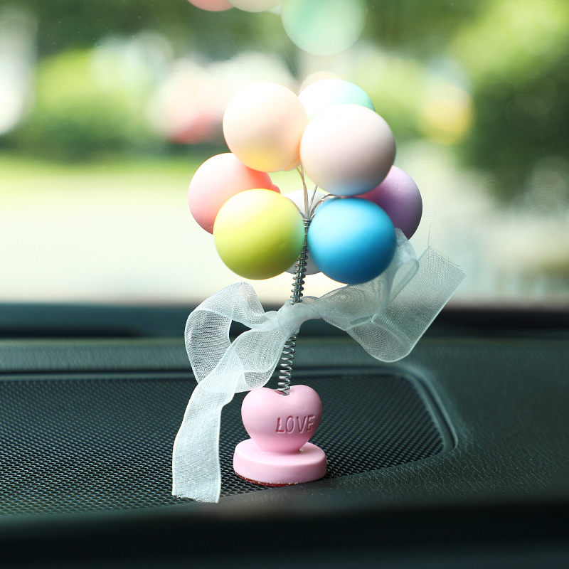 厂家直销 七彩告白气球粉色爱心玫瑰花米奇车载装饰汽车摆件详情图2
