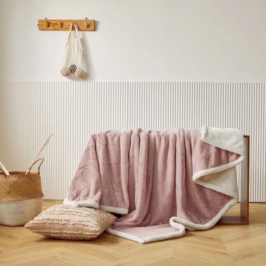 Modern, simple and light luxury jade fox velvet blanket, winter blanket, shawl, sofa blanket, cover blanket, office nap and midday rest air-conditioned blanket