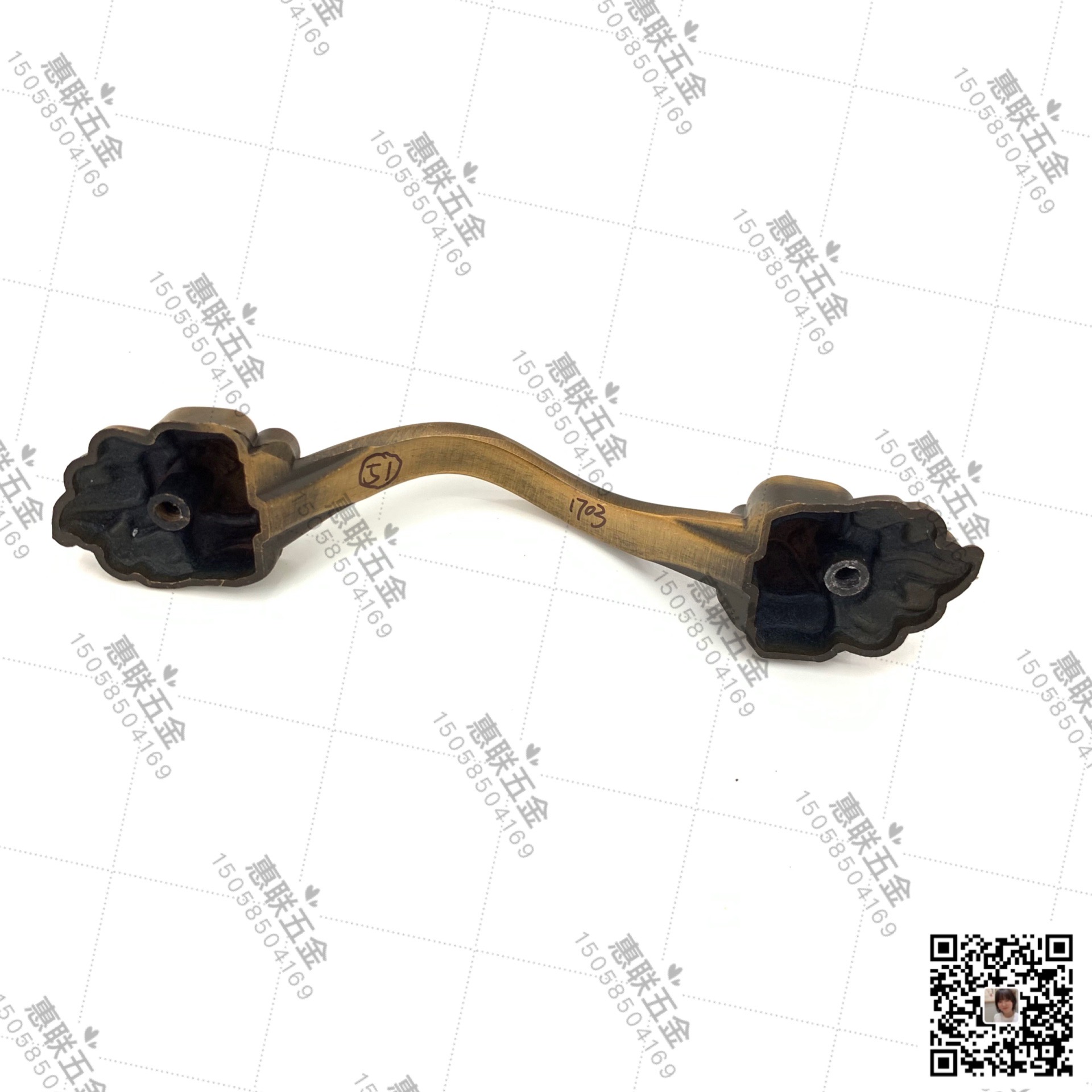 Shuzan brand retro and aged pebble handle with ice crack, European-style cabinet door handle, door handle, door hardware accessories, specially designed for cabinets details Picture