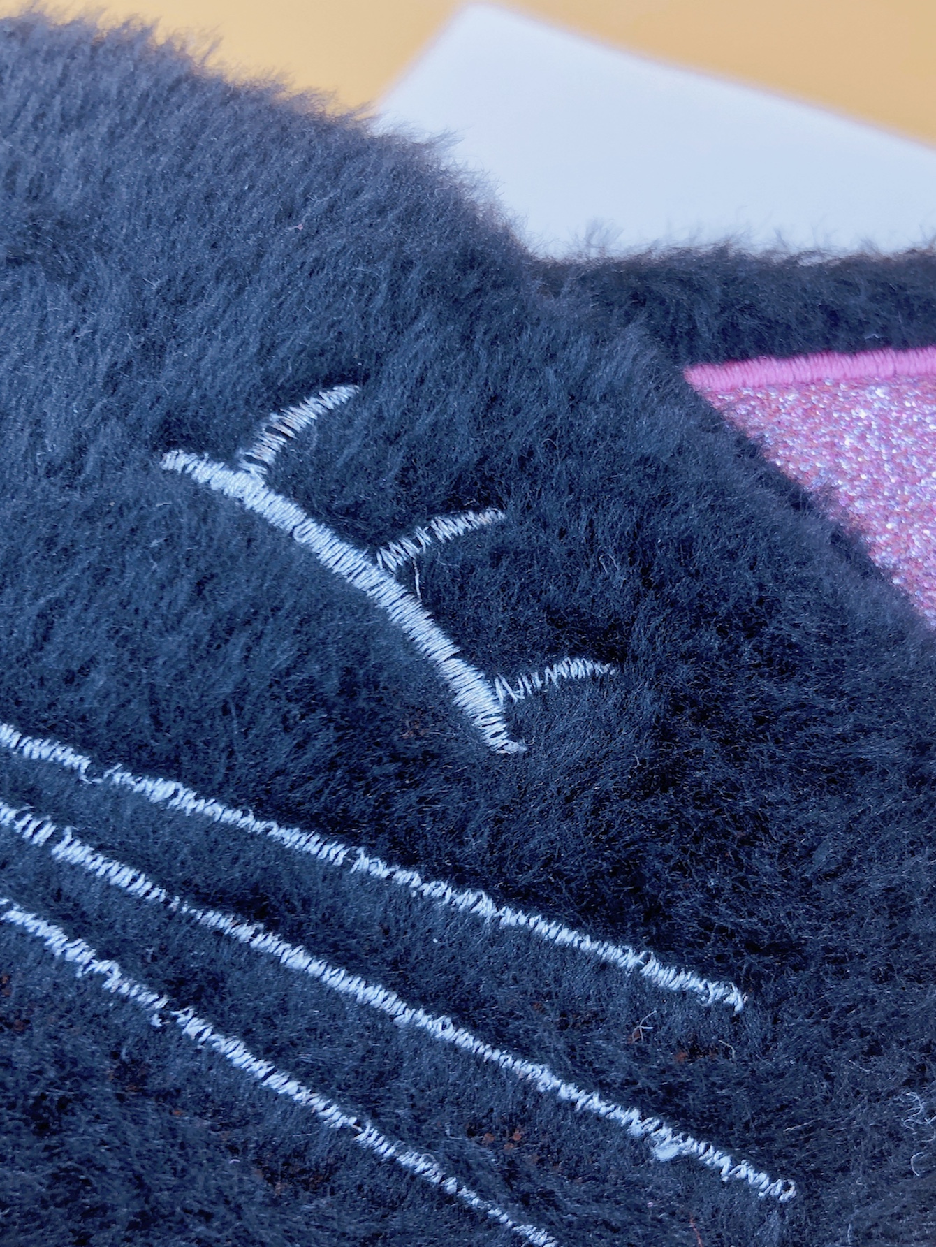 现货护眼罩卡通猫咪黑色眼罩学生睡眠眼罩透气遮光绣花眼罩毛绒眼罩柔软舒适男女通用护眼眼罩可定制厂家定制来稿打样订单生产均可详情图2