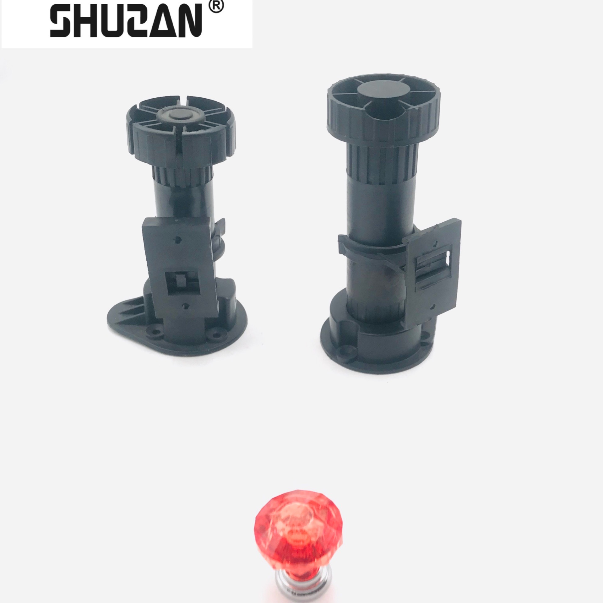 Shuzan is a well-known brand. The sofa legs, cabinet legs, adjustable support feet, furniture accessories are custom-made for the whole house. The lock fasteners are firm and practical