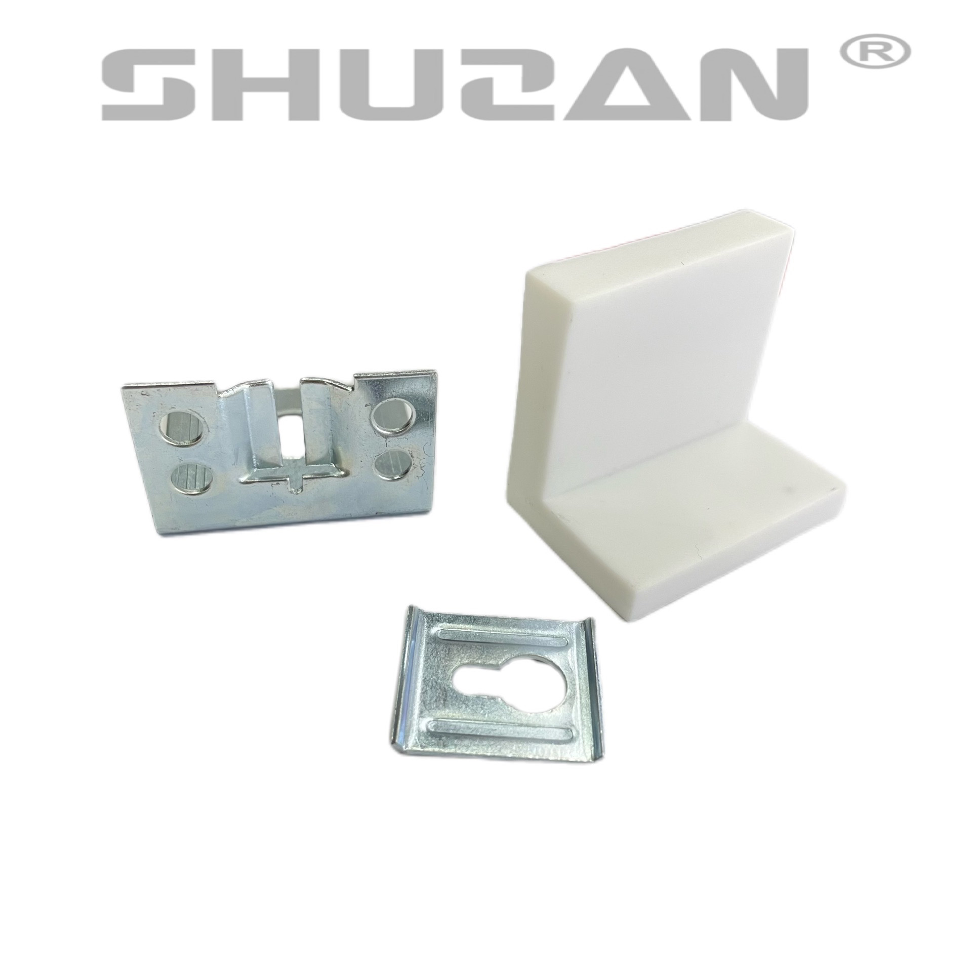 The Shuzan XX brand plastic right-angle hanging code connection parts, hanging codes, iron sheet hanging cabinet corner codes, and hardware accessories are sturdy and durable Item Picture