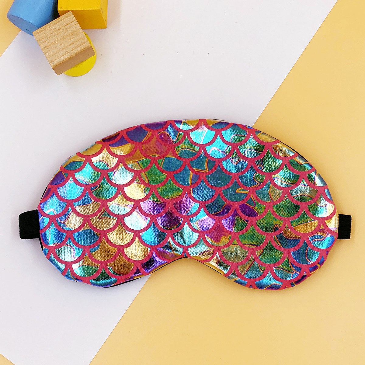 现货护眼罩玫红鱼鳞涤纶眼罩学生睡眠眼罩透气遮光绣花眼罩毛绒眼罩柔软舒适男女通用护眼眼罩可定制厂家定制来稿打样订单生产均可