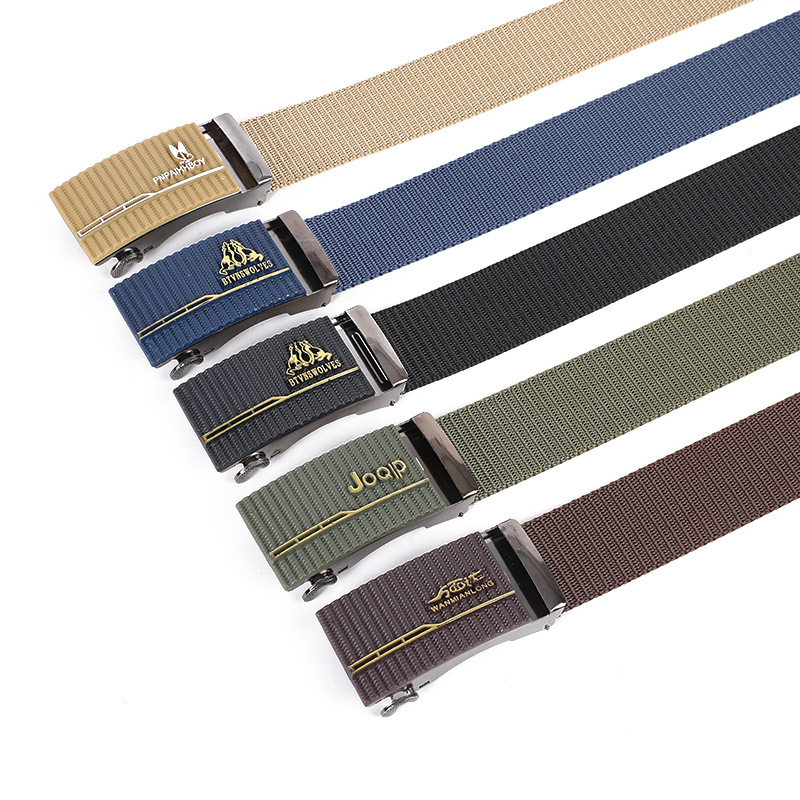 Nylon canvas belts, outdoor training belts, tactical belts, men's casual belts, manufacturer, wholesale in stock, market at street stalls, 9.9 details Picture