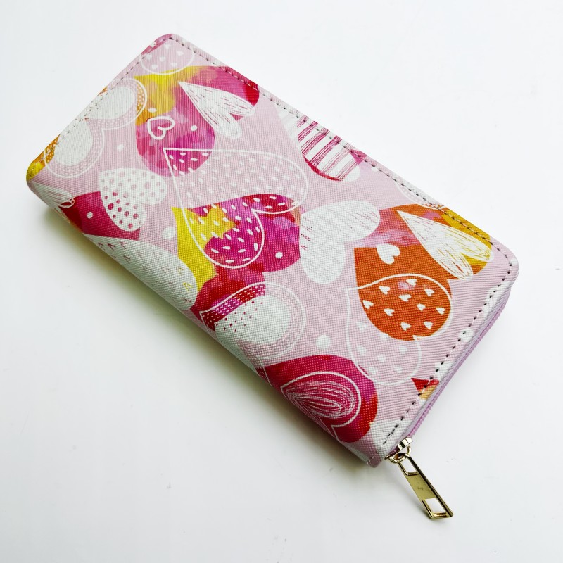 Cross-border exclusive in-stock heart-shaped printed wallets, star short coin purses, ID bags, small item bags, factory Item Picture
