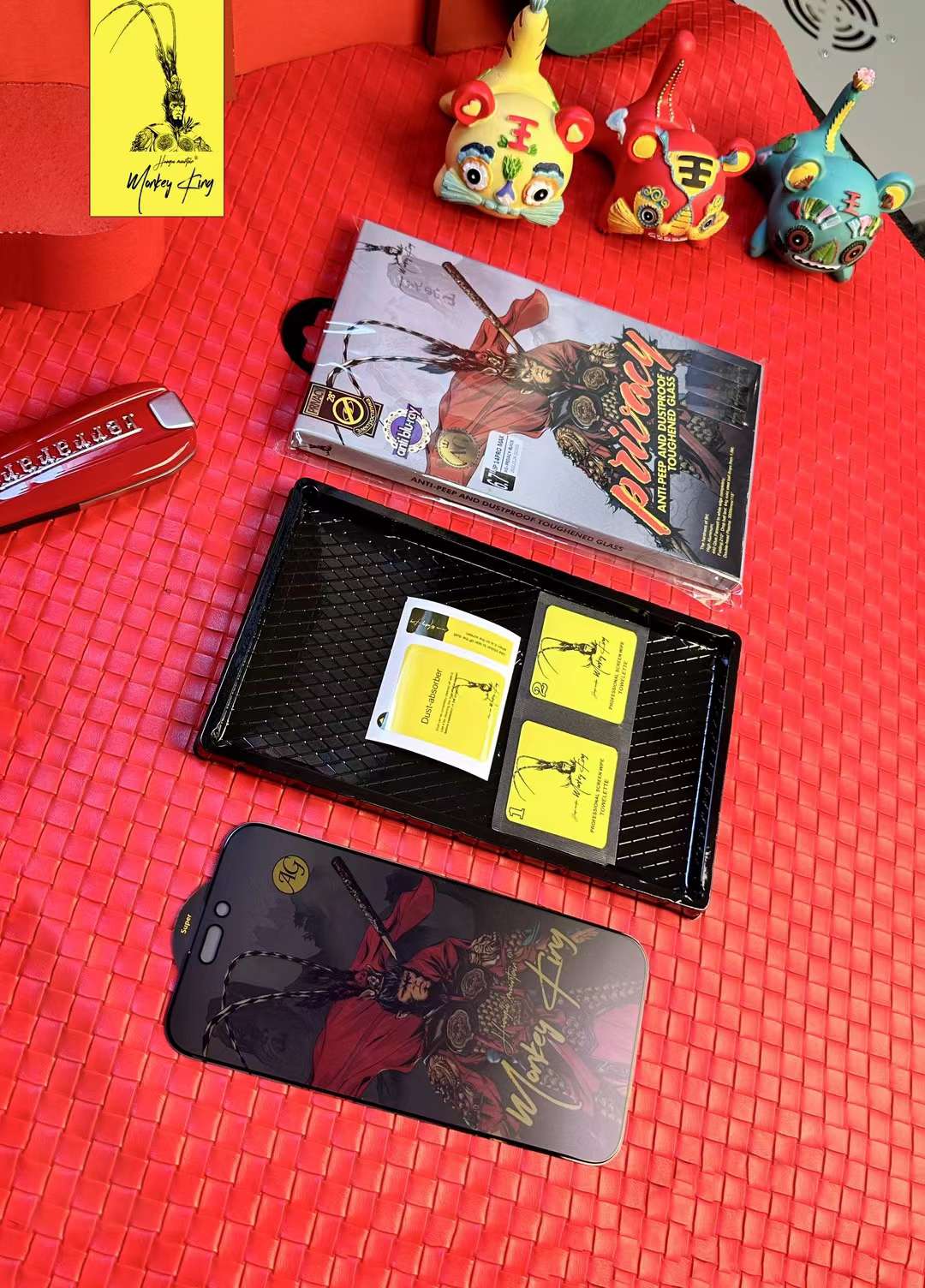 齐天大圣磨砂紫光防窥钢化膜 手机钢化膜详情图8
