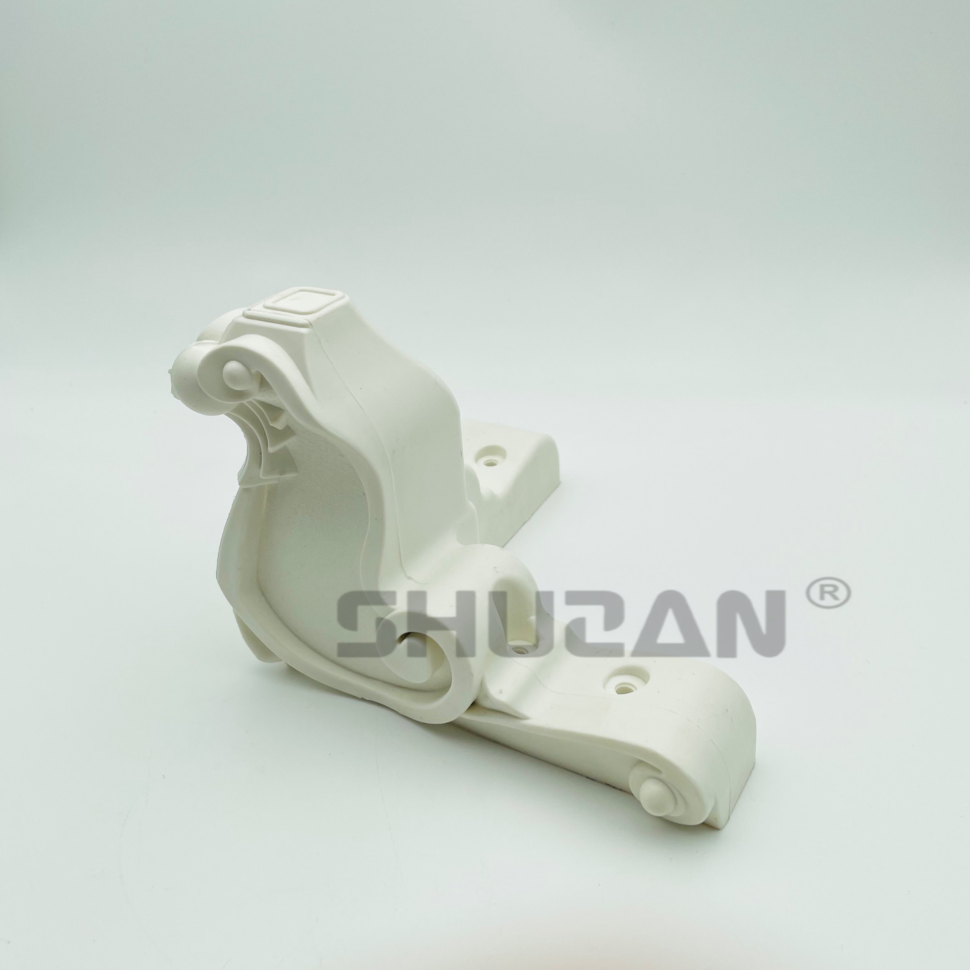 Shuzan high-quality white plastic cabinet foot hardware accessories set, essential for home furniture, stable and durable, Model C300 003 Application Scenario