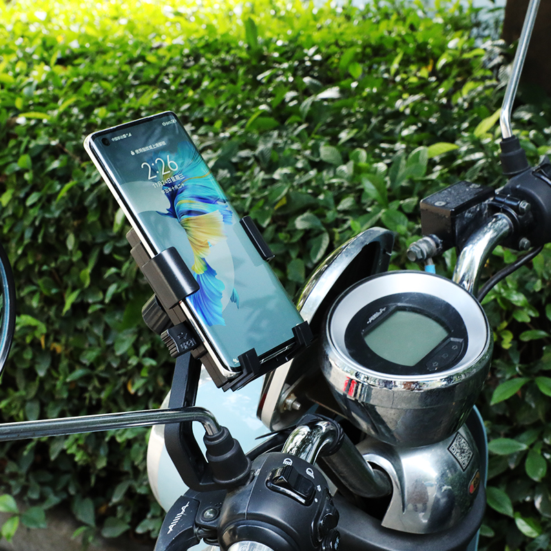 户外骑行支架360度旋转摩托车电动车自行车导航减震手机支架批发
