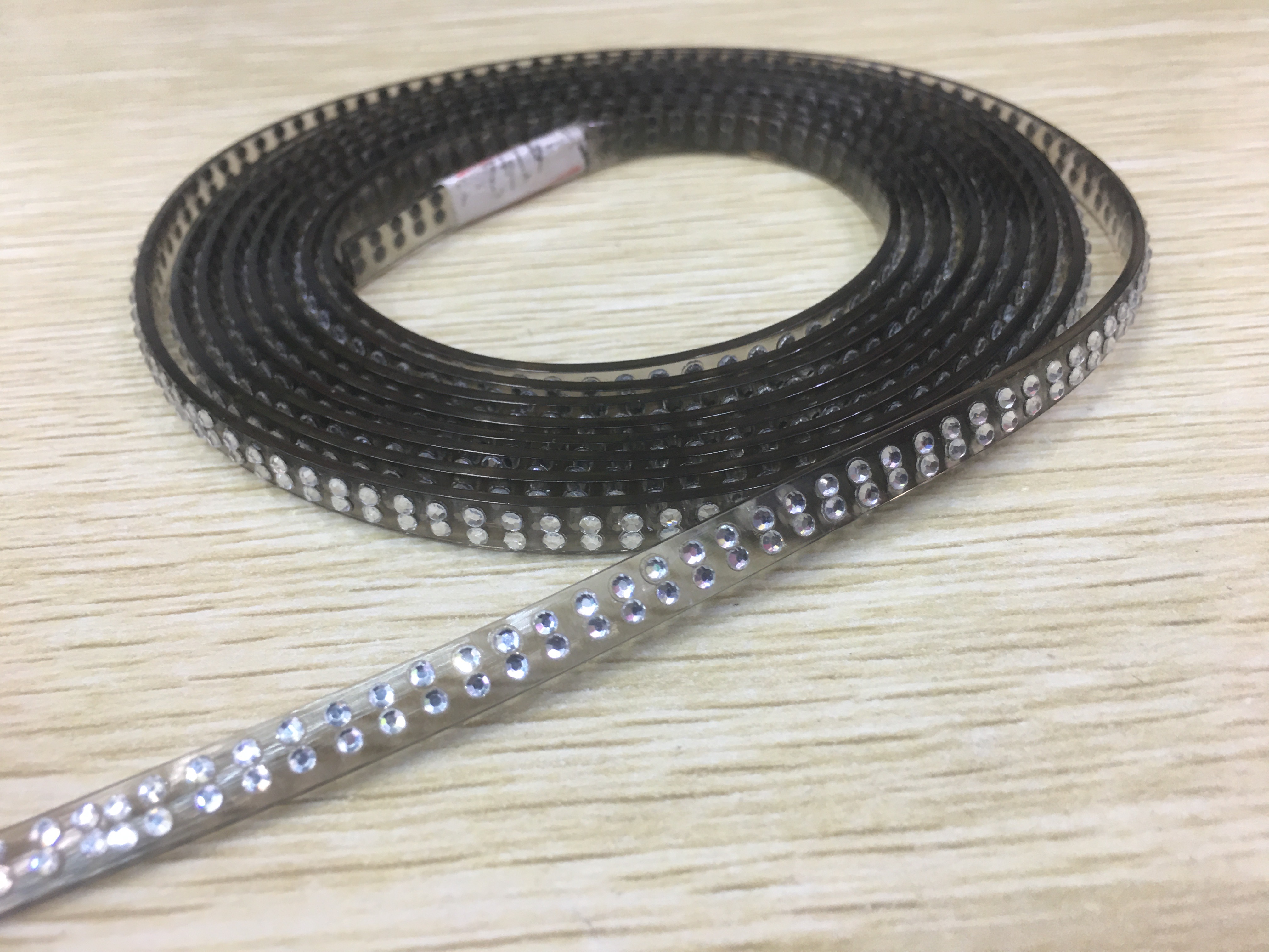 高档时尚超透明PVC鞋面水钻条 罗马凉鞋鞋面PVC水钻条生产厂家#pvc哑光条