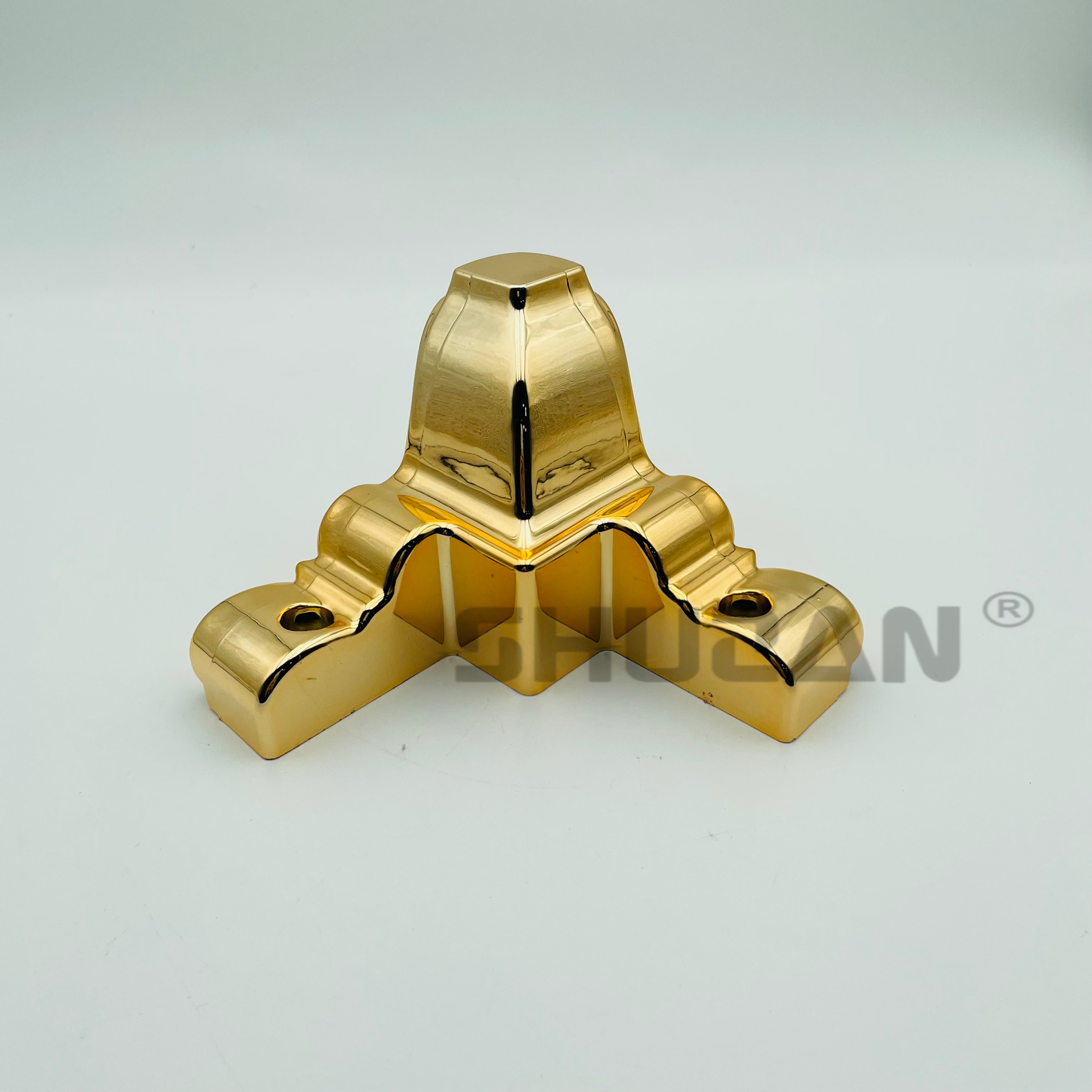 Shuzan high-quality brand golden plastic table legs, hardware accessories, universal cabinet legs, furniture support feet, stable and strong load-bearing capacity, model X100 003 details Picture