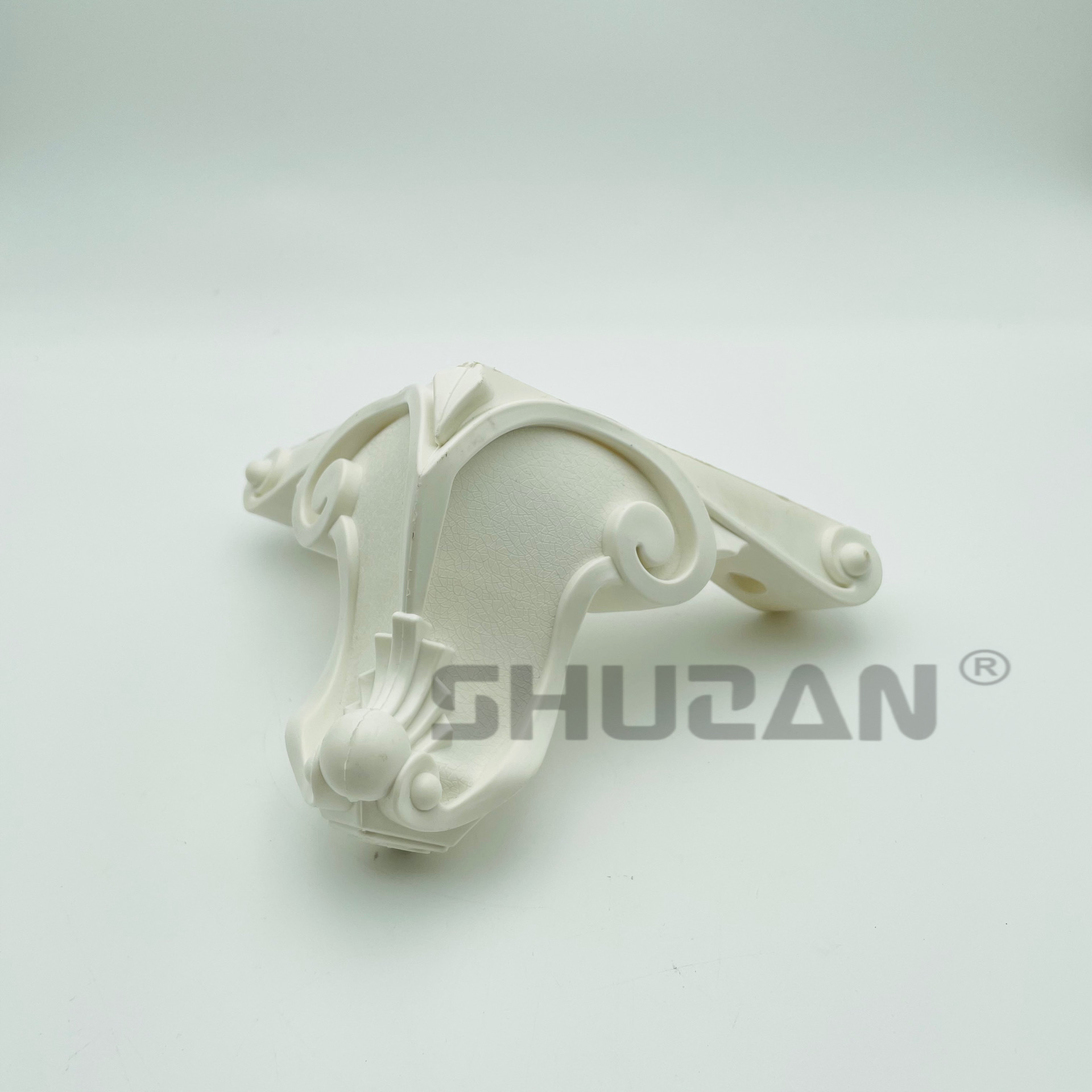 Shuzan high-quality white plastic cabinet foot hardware accessories set, essential for home furniture, stable and durable, Model C300 003 Item Picture
