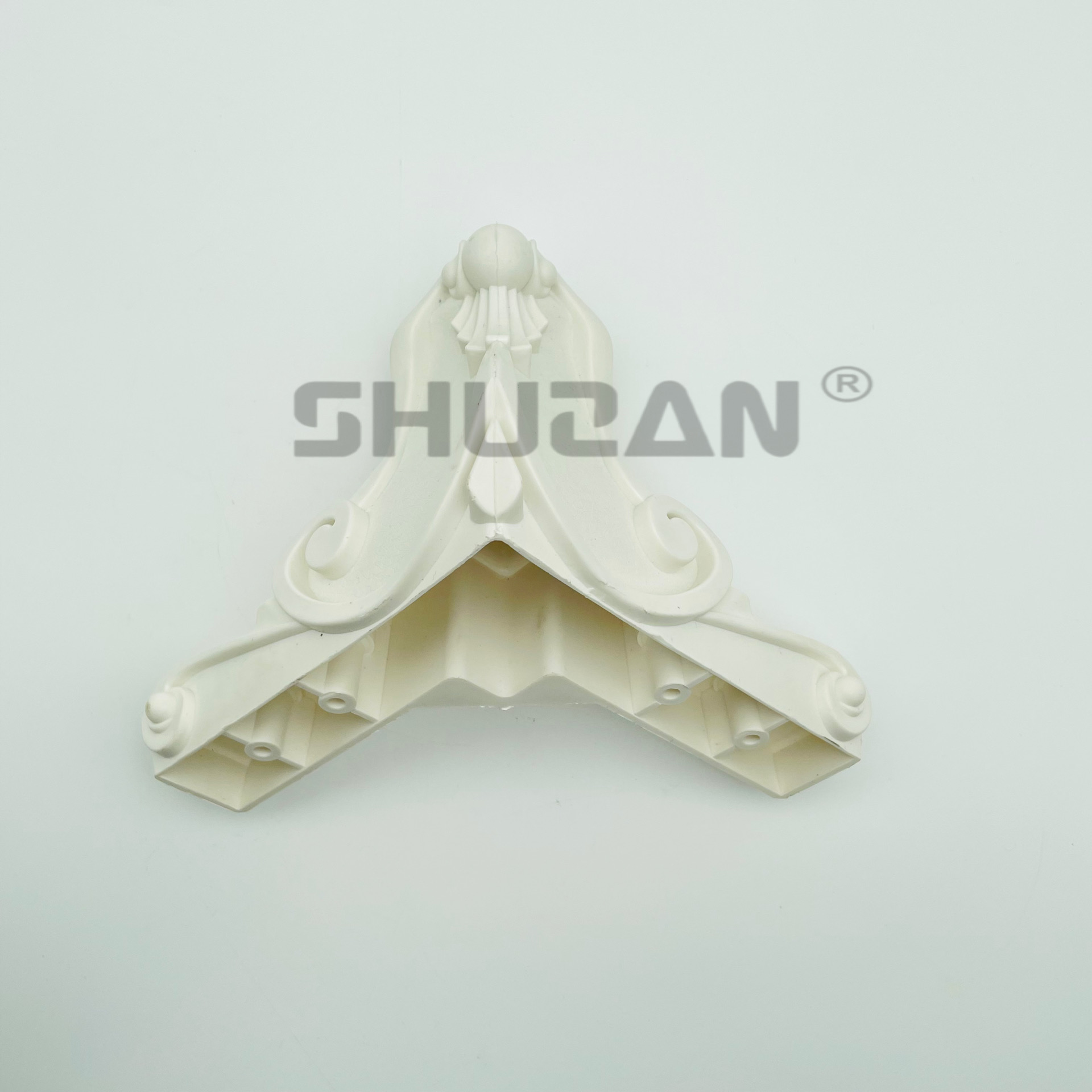 Shuzan high-quality white plastic cabinet foot hardware accessories set, essential for home furniture, stable and durable, Model C300 003 Specification image