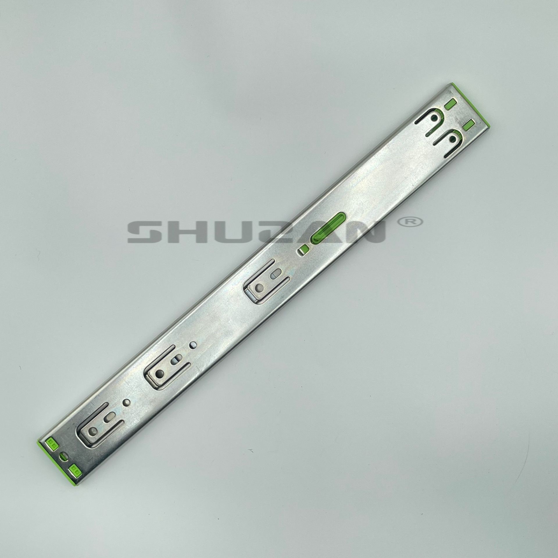 Shuzan XX brand buffer three-fold rail drawer track slide rail hardware accessories Quiet, smooth and durable Model XX303 Other door and window accessories 003 Specification image