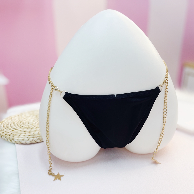 The Mystery of the Magic Box: A thong with a string, a woman with a chain and diamond decoration, a sexy low-waisted sporty T-pants, and a woman with ice silk and no trace Item Picture