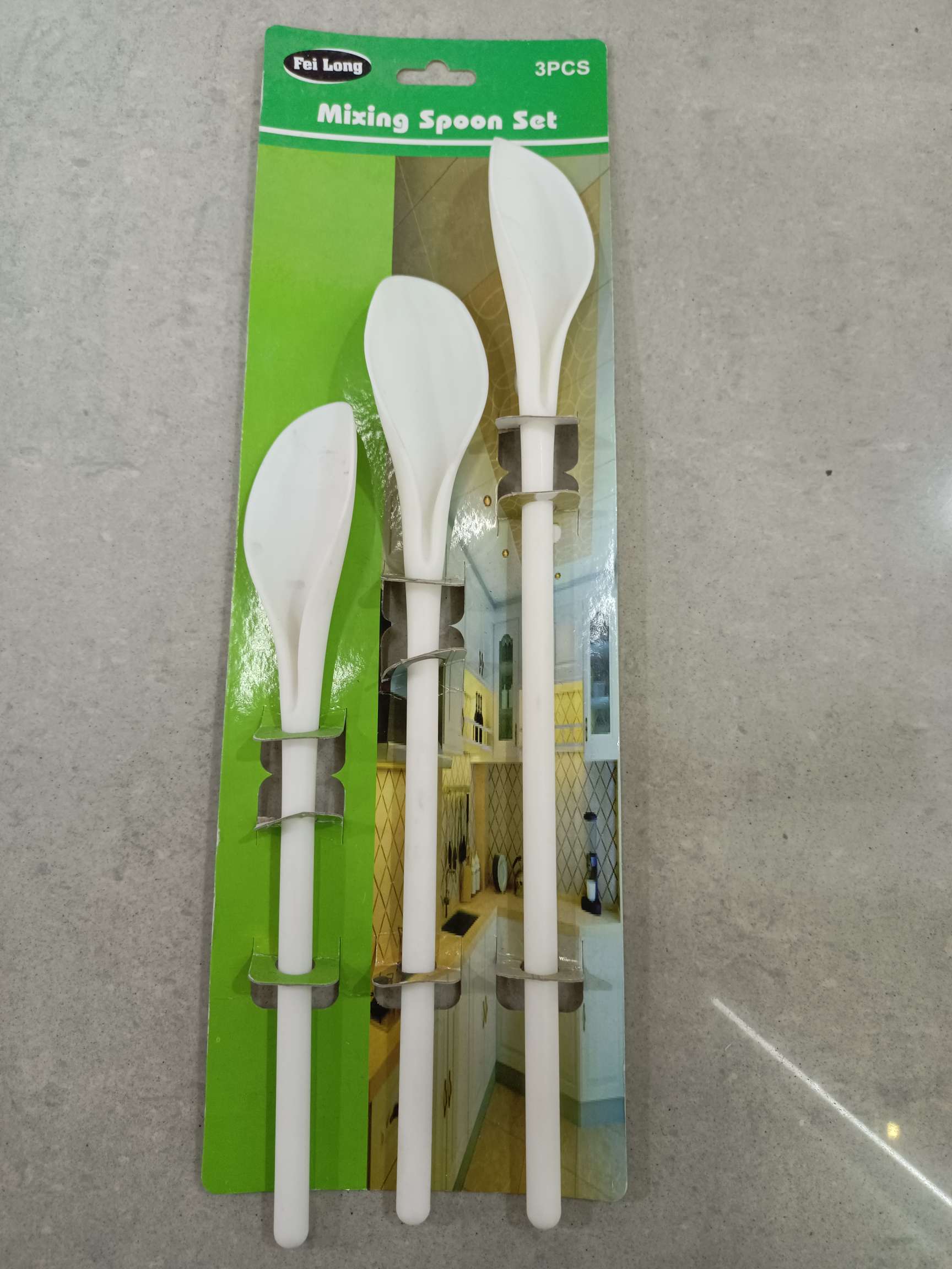 塑料勺子套装 长柄搅拌勺三件套 沙拉勺 甜品勺 长柄塑料沙拉勺