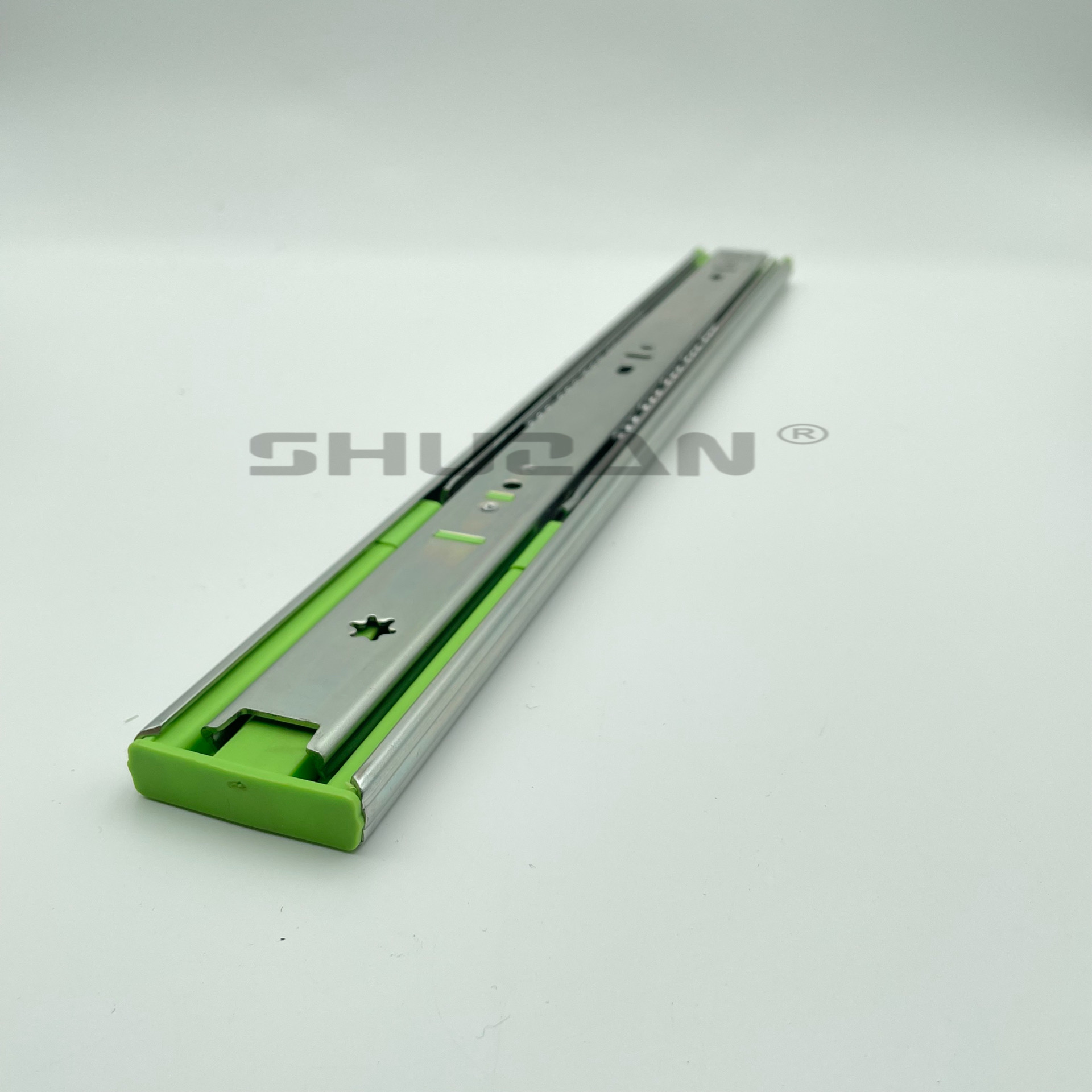 Shuzan XX brand buffer three-fold rail drawer track slide rail hardware accessories Quiet, smooth and durable Model XX303 Other door and window accessories 003 Item Picture
