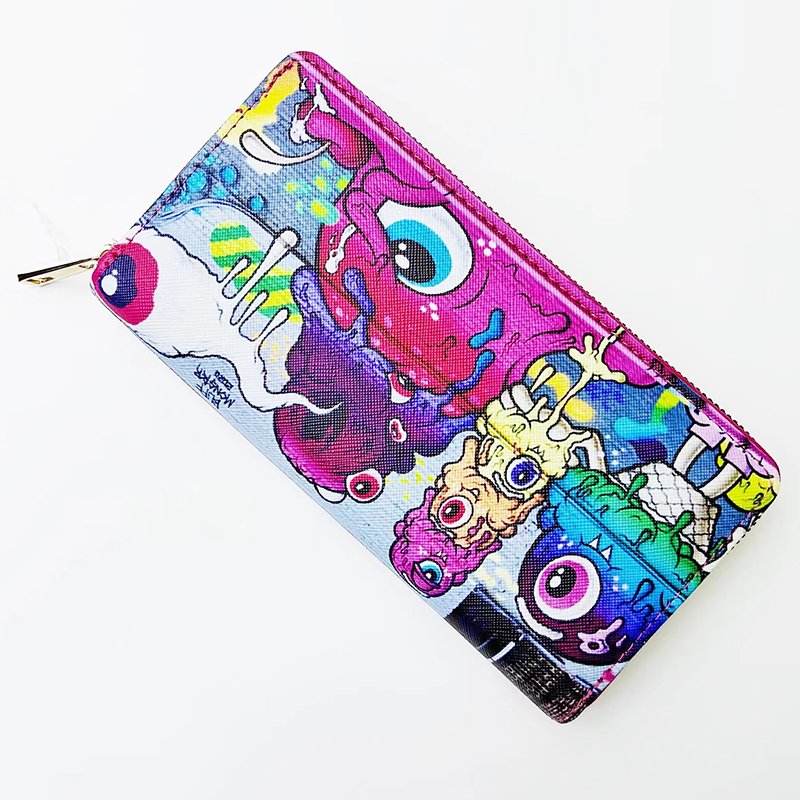 Hot-selling European and American wallet manufacturer direct sales. Trendy graffiti card cases, European and American ID cases, small item cases. Yiwu factory Item Picture