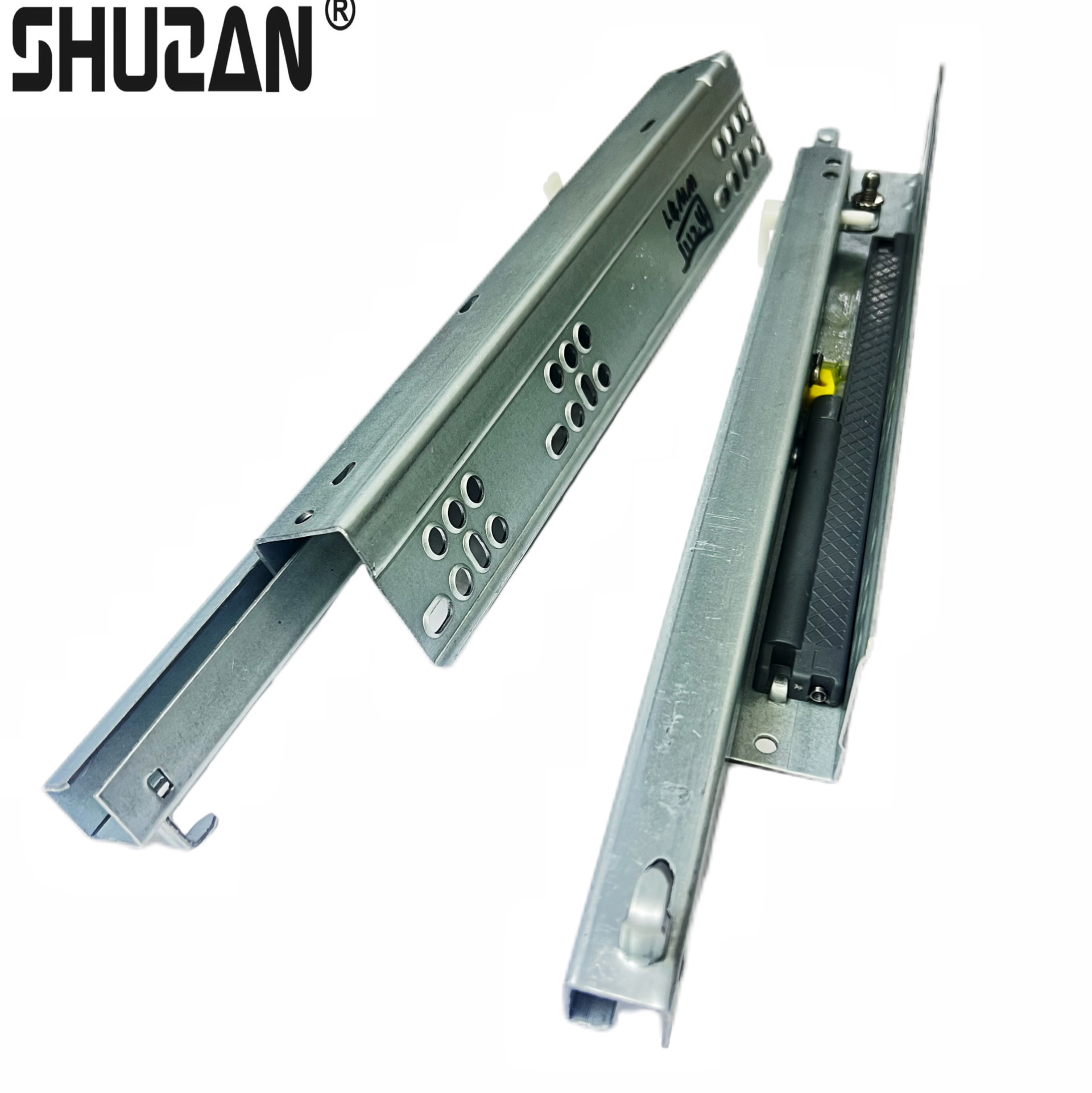 专供外贸 家用橱柜滑轨 橱柜抽屉底部滑道隐藏滑轨 家具五金配件