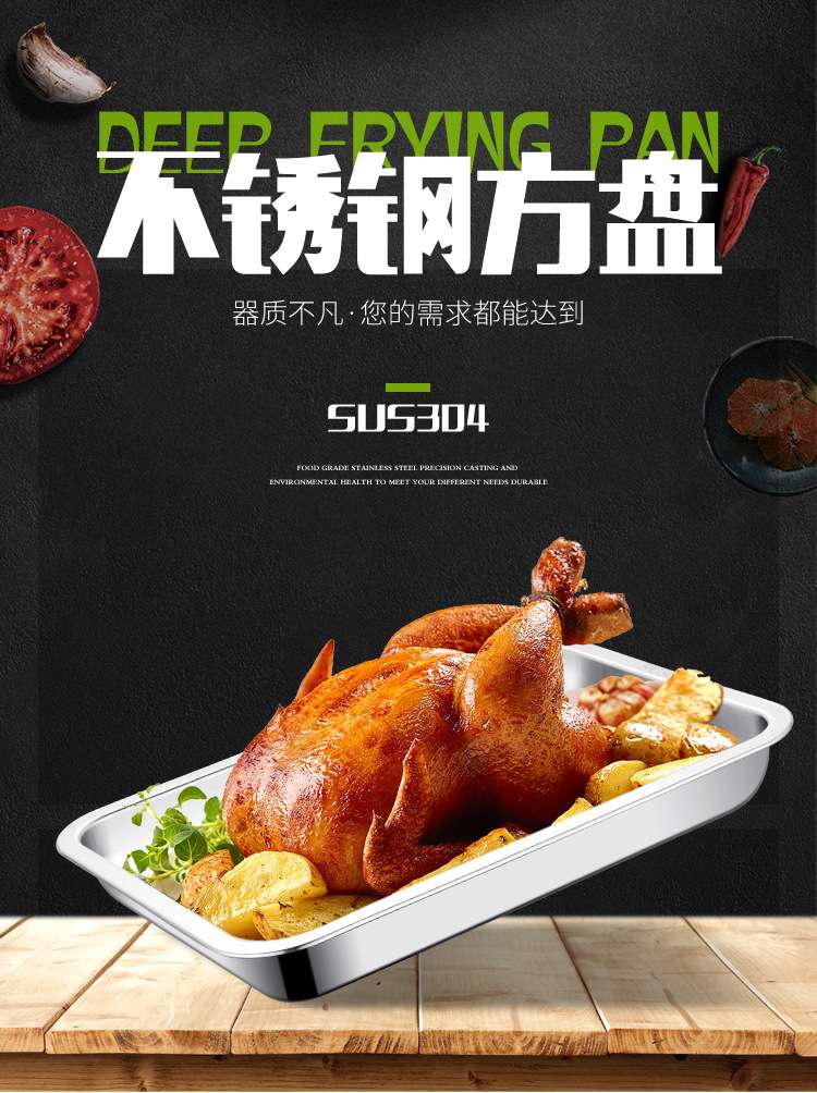 方盘/份数盘/不锈钢方盘产品图