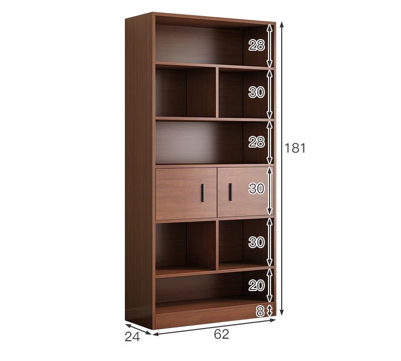 书架落地书柜置物架客厅靠墙格子柜家用简易实木色收纳柜子储物柜详情图15