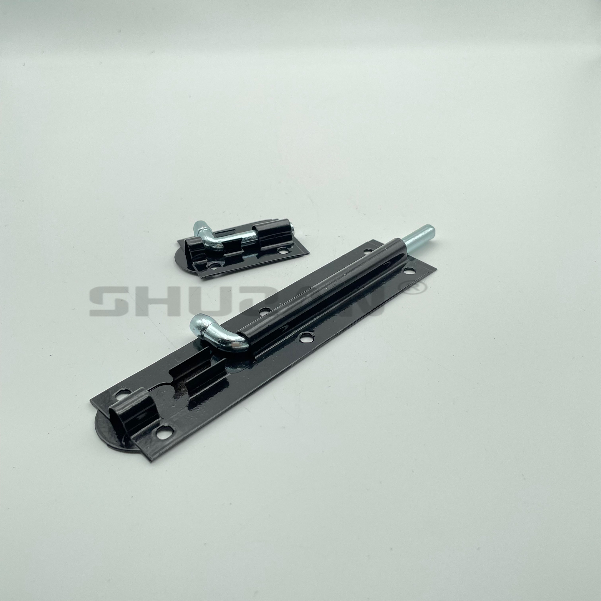 Shuzan, a well-known brand of hardware accessories, offers a full range of pin door bolts for household furniture. The universal safety and stability model is B2 003 Specification image