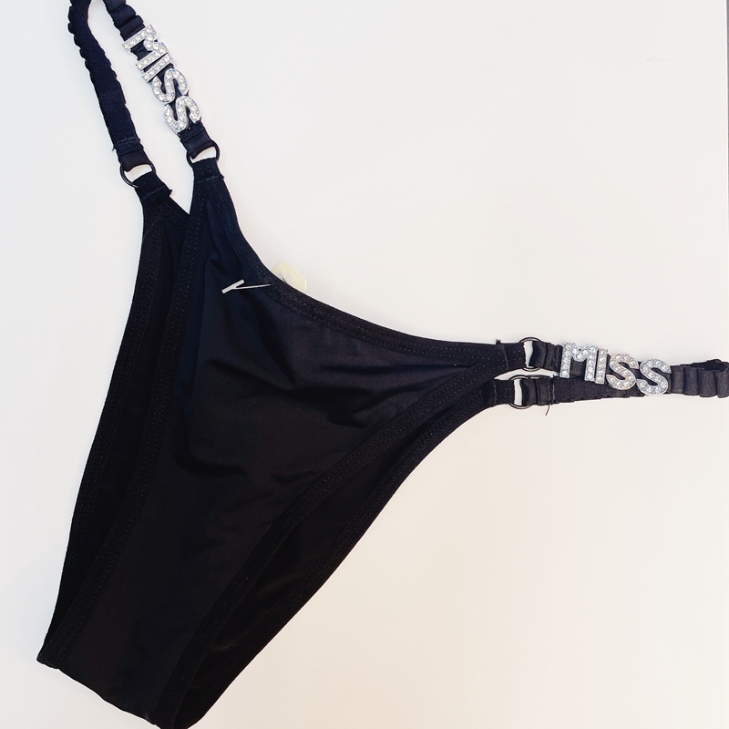 The Mystery of the Magic Box: Crystal Letters, Pure cotton, comfortable and breathable, mid-low waist, pure desire, full of allure, triangle underwear, sexy thong