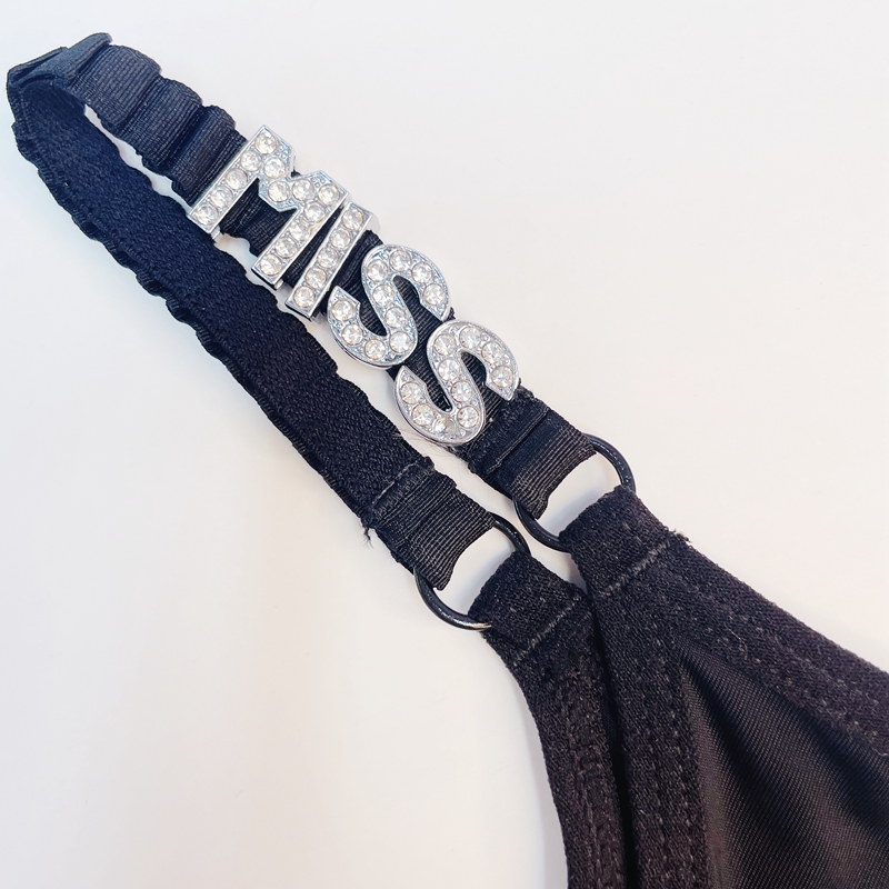 The Mystery of the Magic Box: Crystal Letters, Pure cotton, comfortable and breathable, mid-low waist, pure desire, full of allure, triangle underwear, sexy thong Specification image